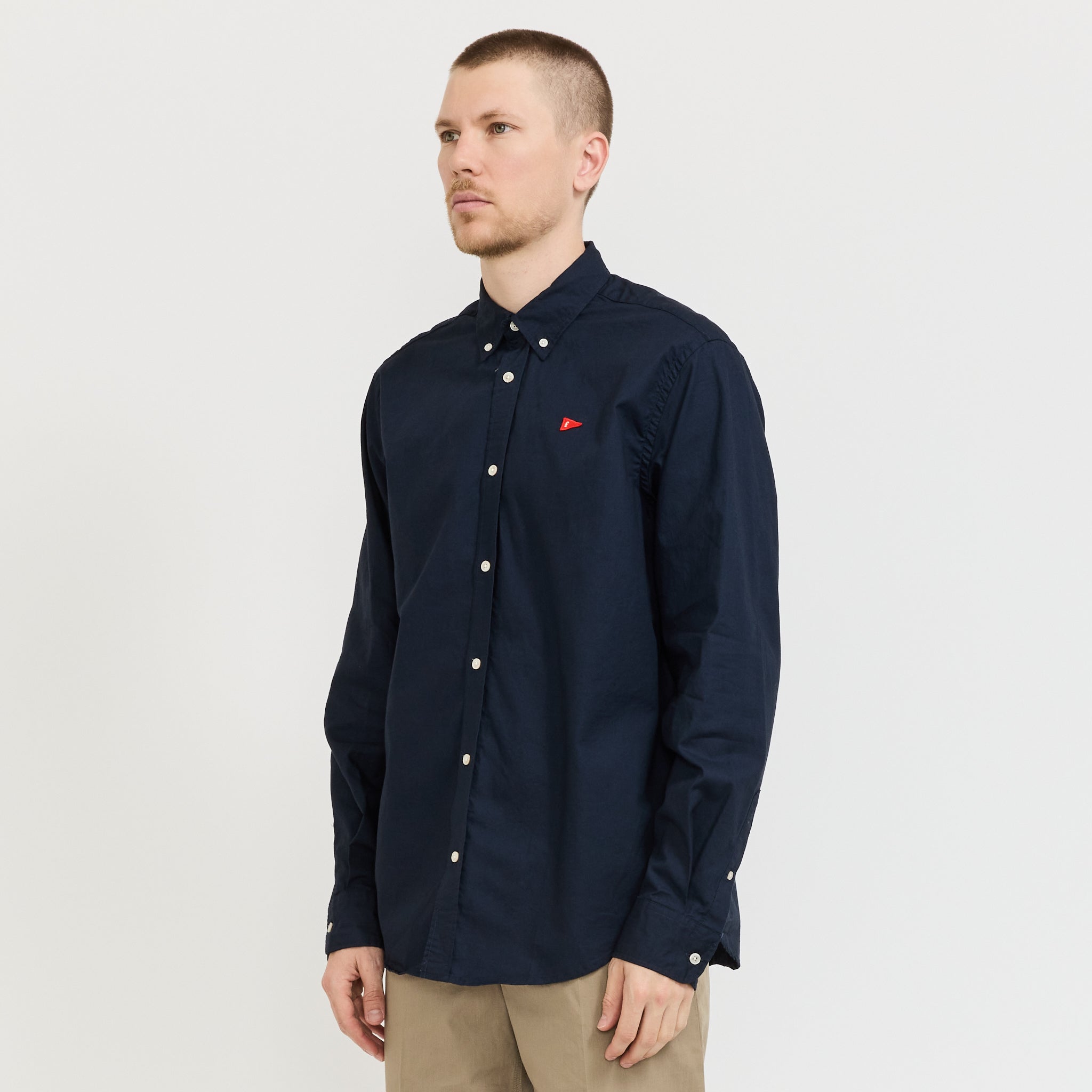 Flag Regular Fit Oxford Shirt Navy