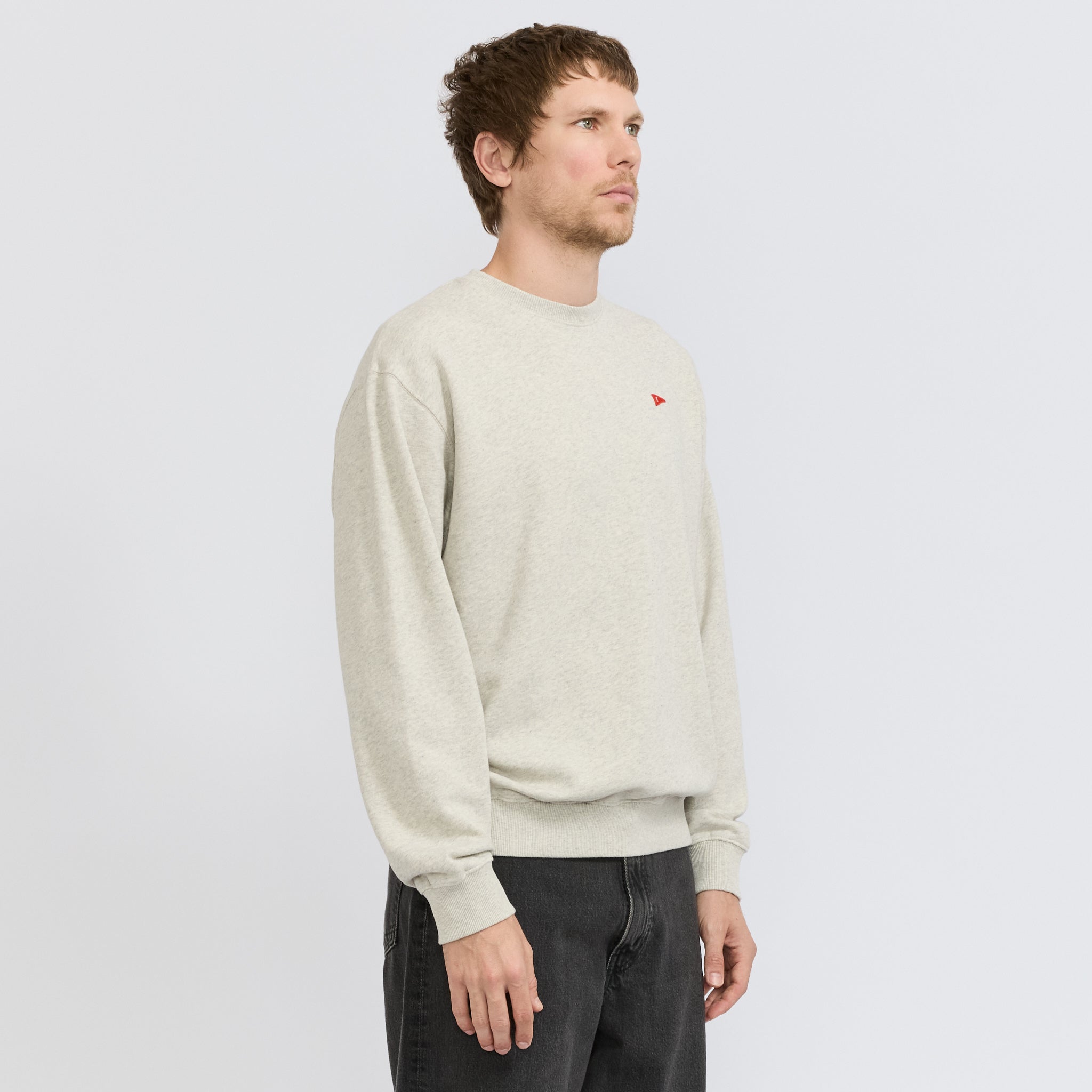 Foret | Flag Sweatshirt Snow Melange | Maplestore