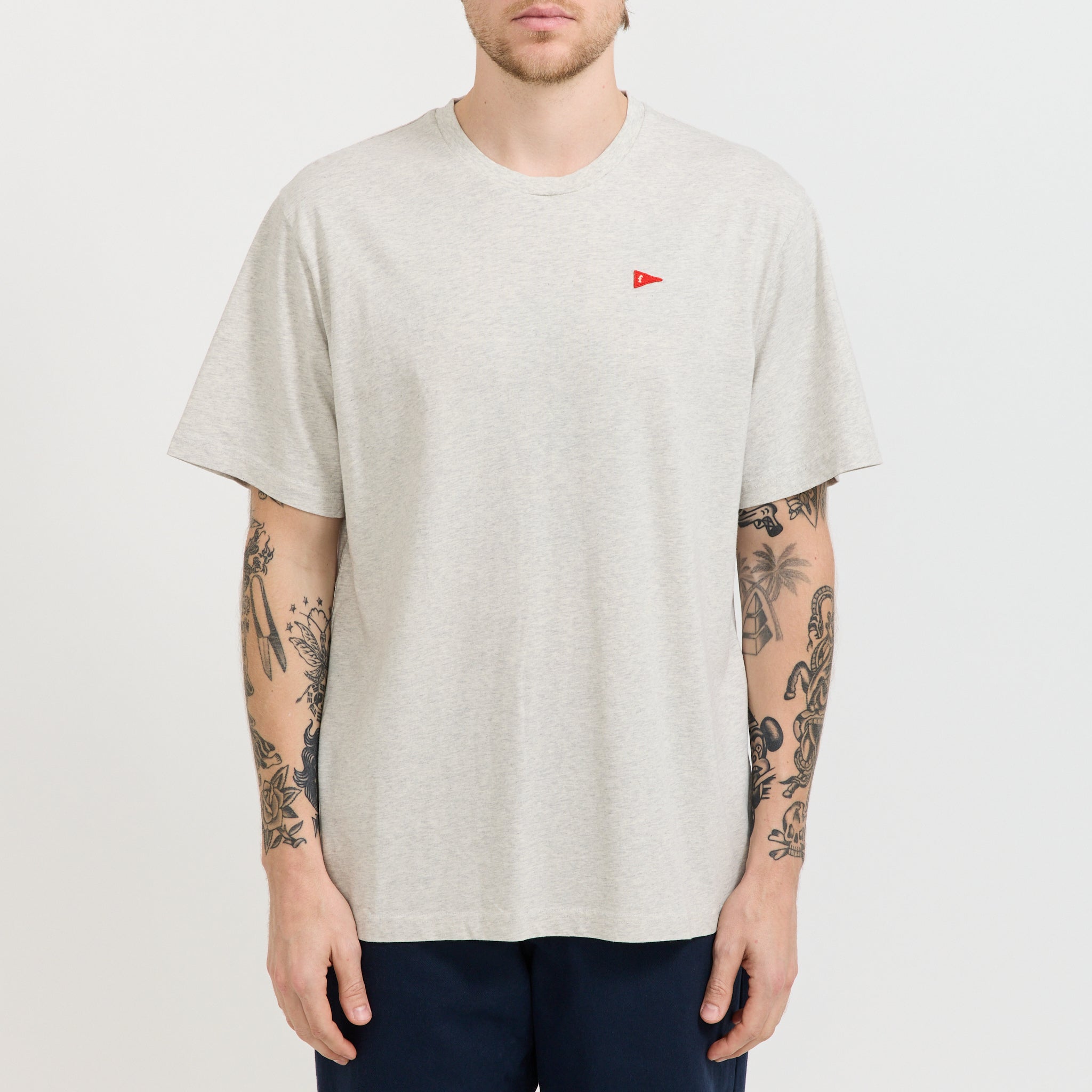 Flag T-Shirt Snow Melange