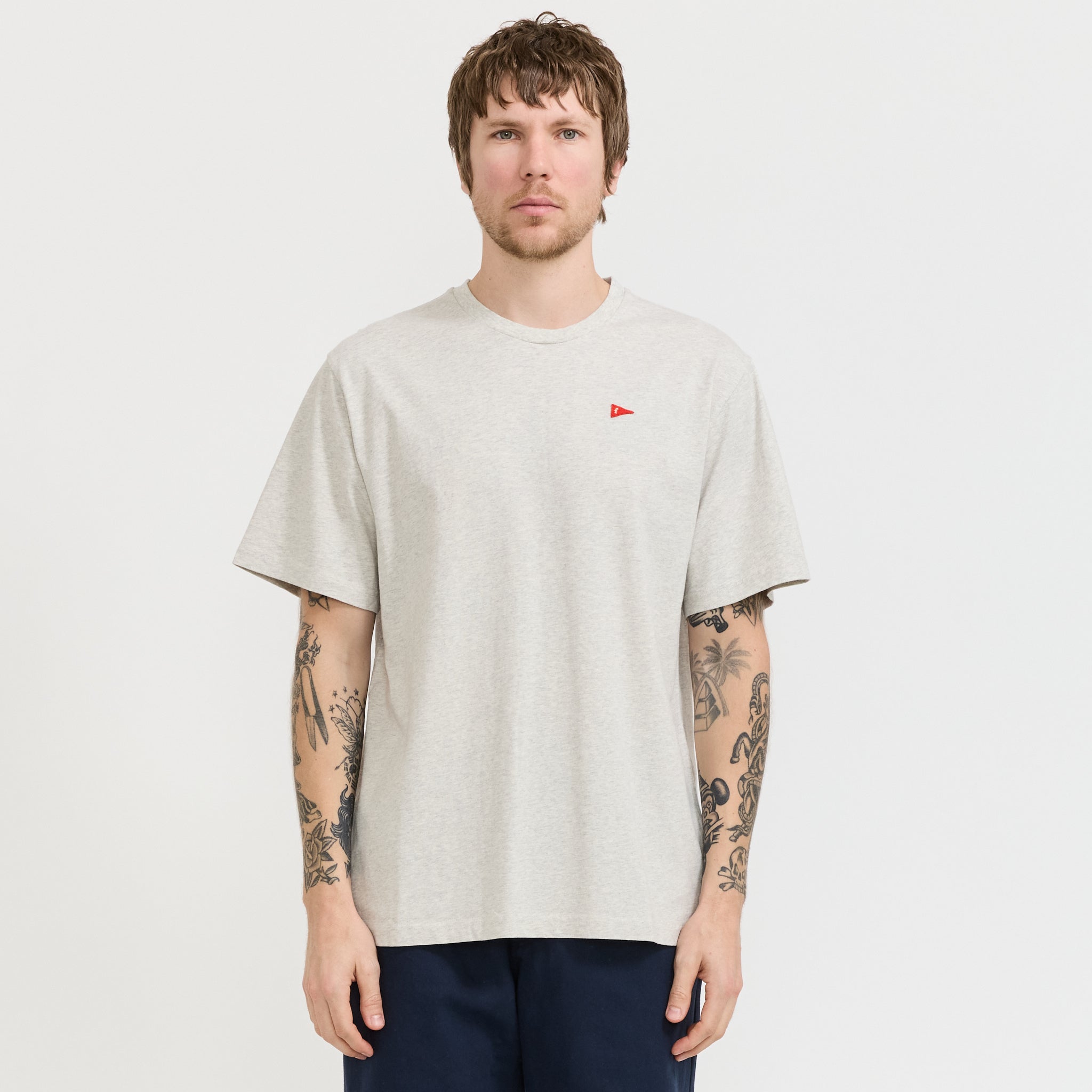 Flag T-Shirt Snow Melange