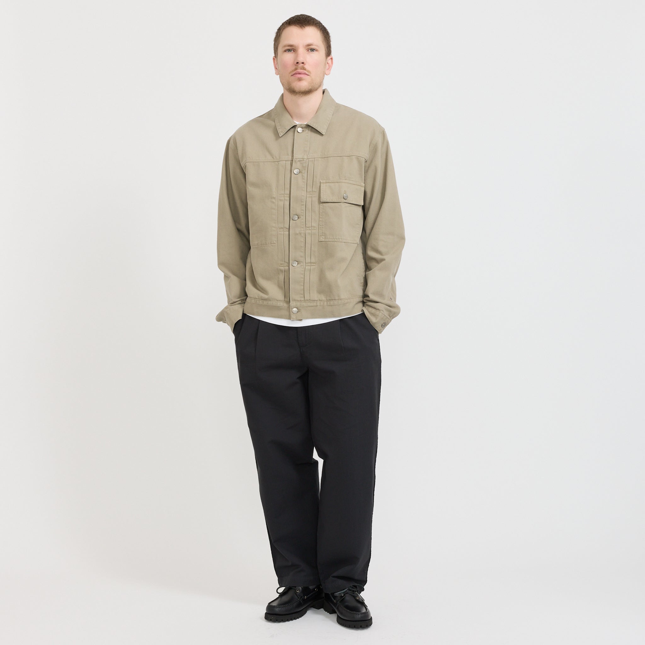 Foret | Hazy Twill Jacket Light Taupe | Maplestore