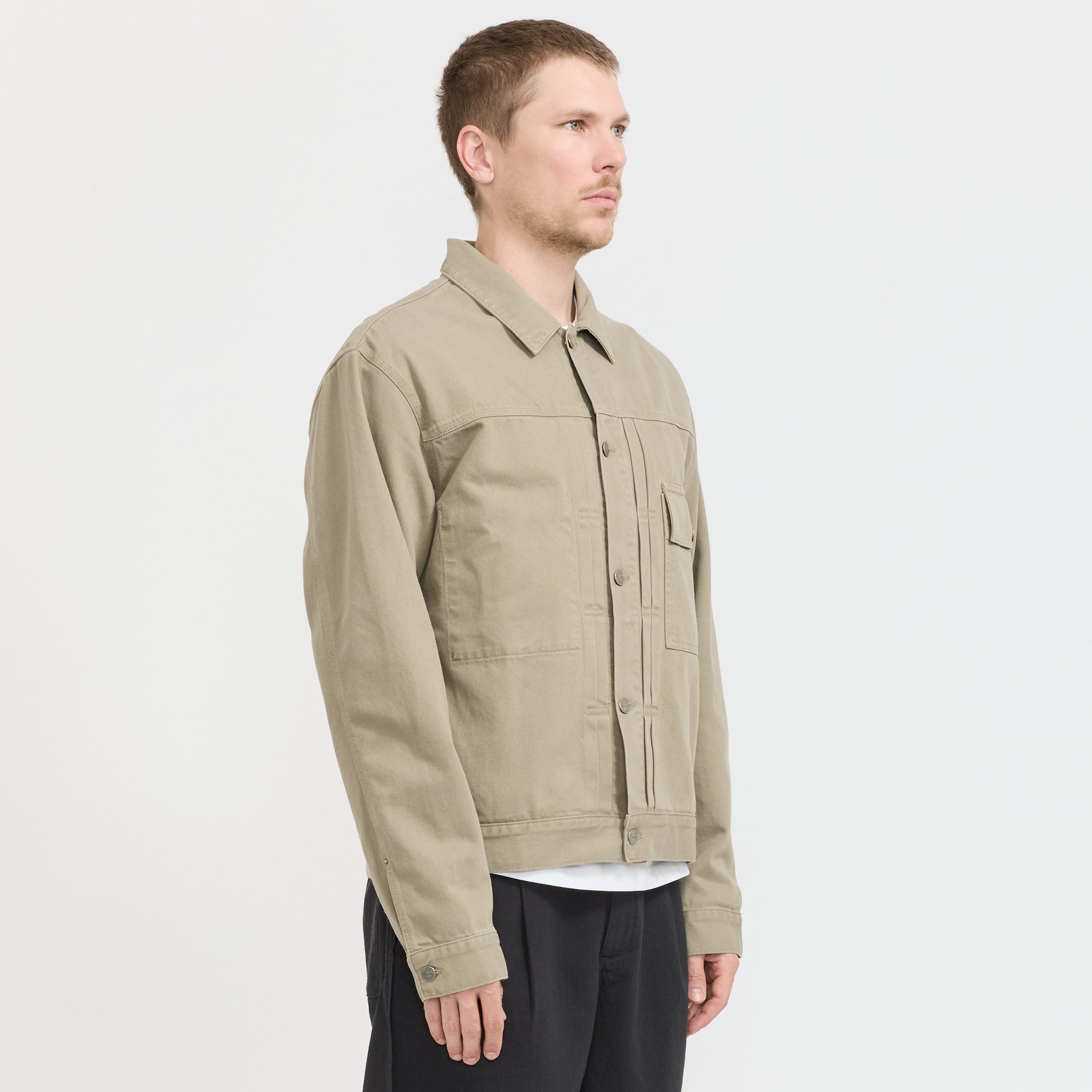 Foret | Hazy Twill Jacket Light Taupe | Maplestore