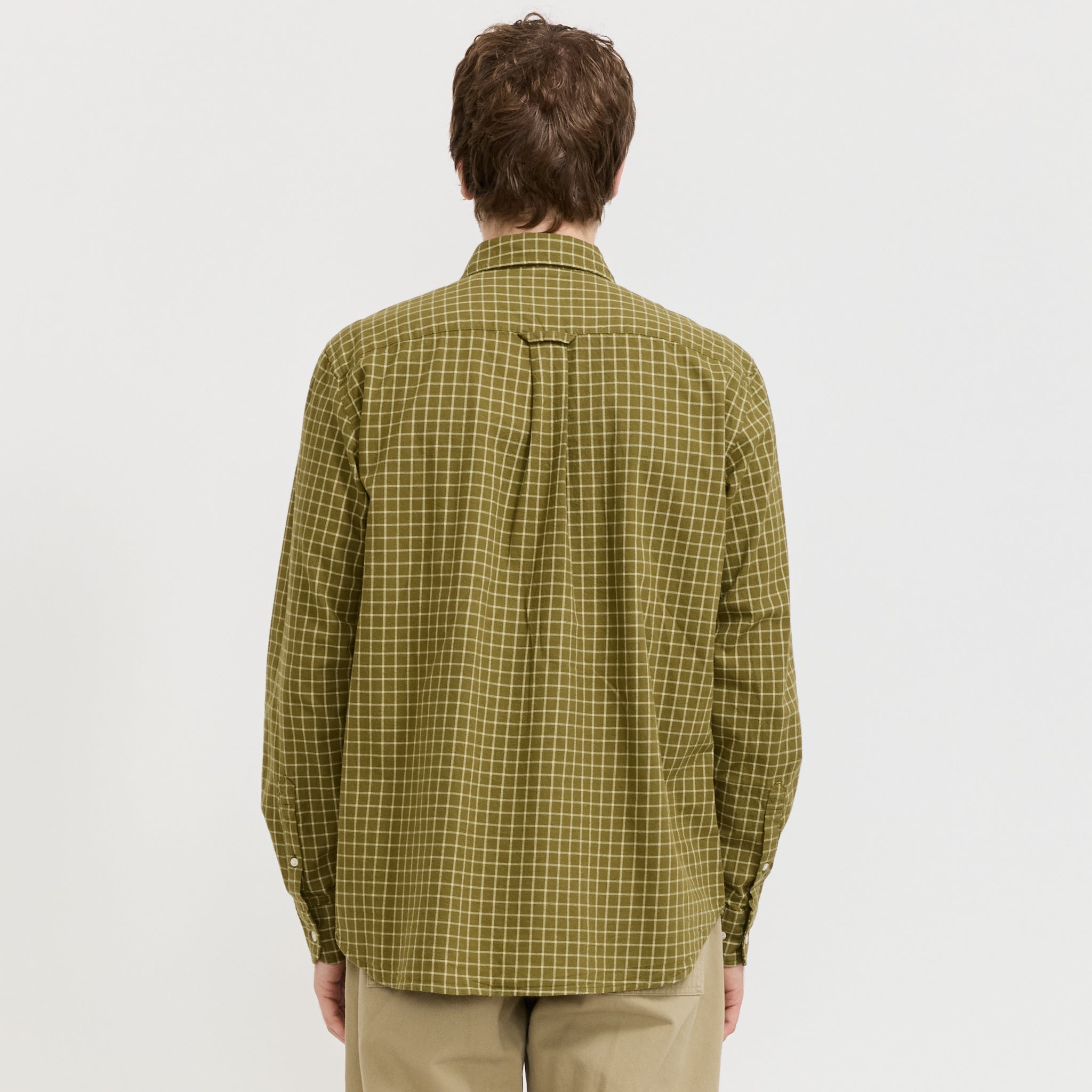 Ridge Flannel Regular Fit Check Shirt Thyme Check