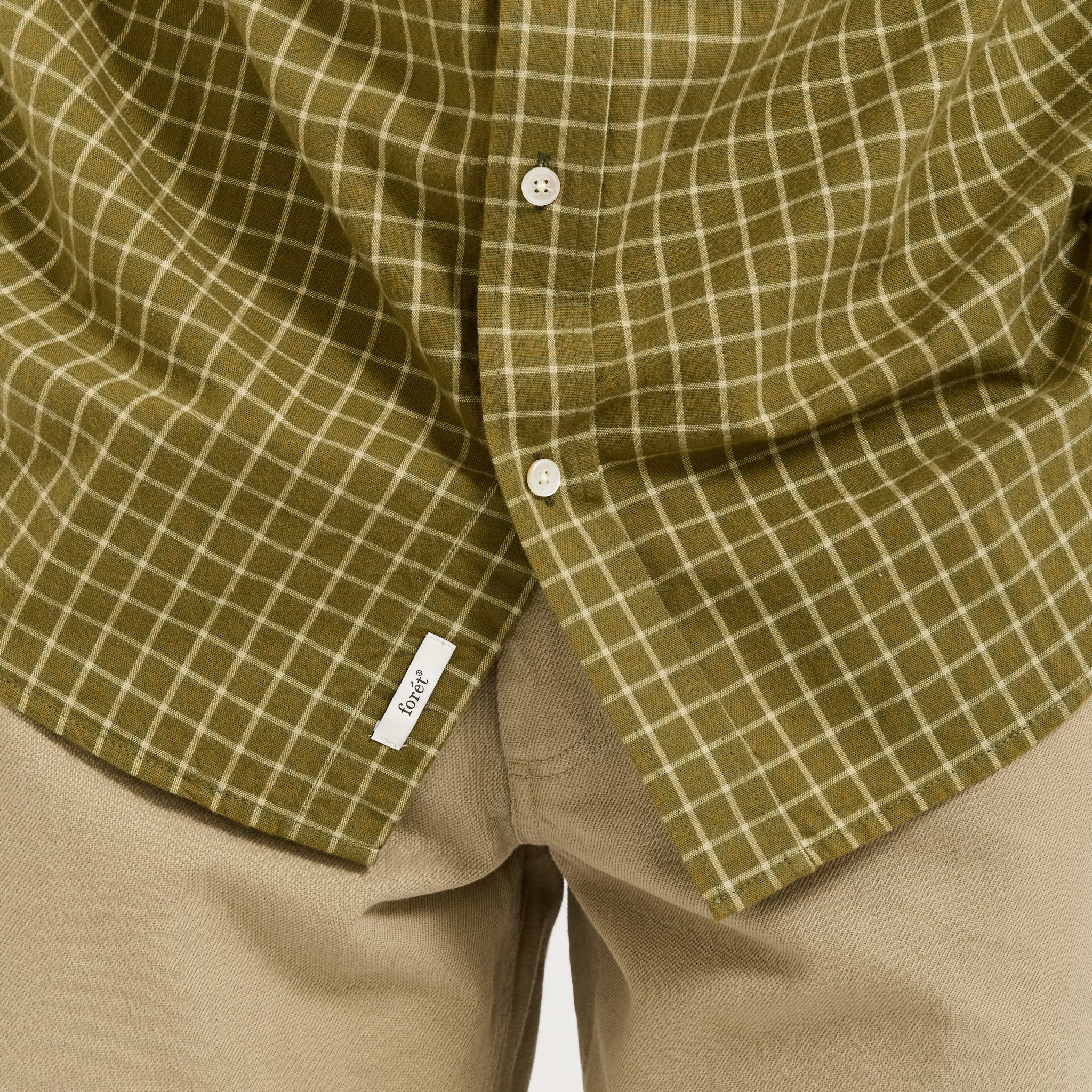 Ridge Flannel Regular Fit Check Shirt Thyme Check