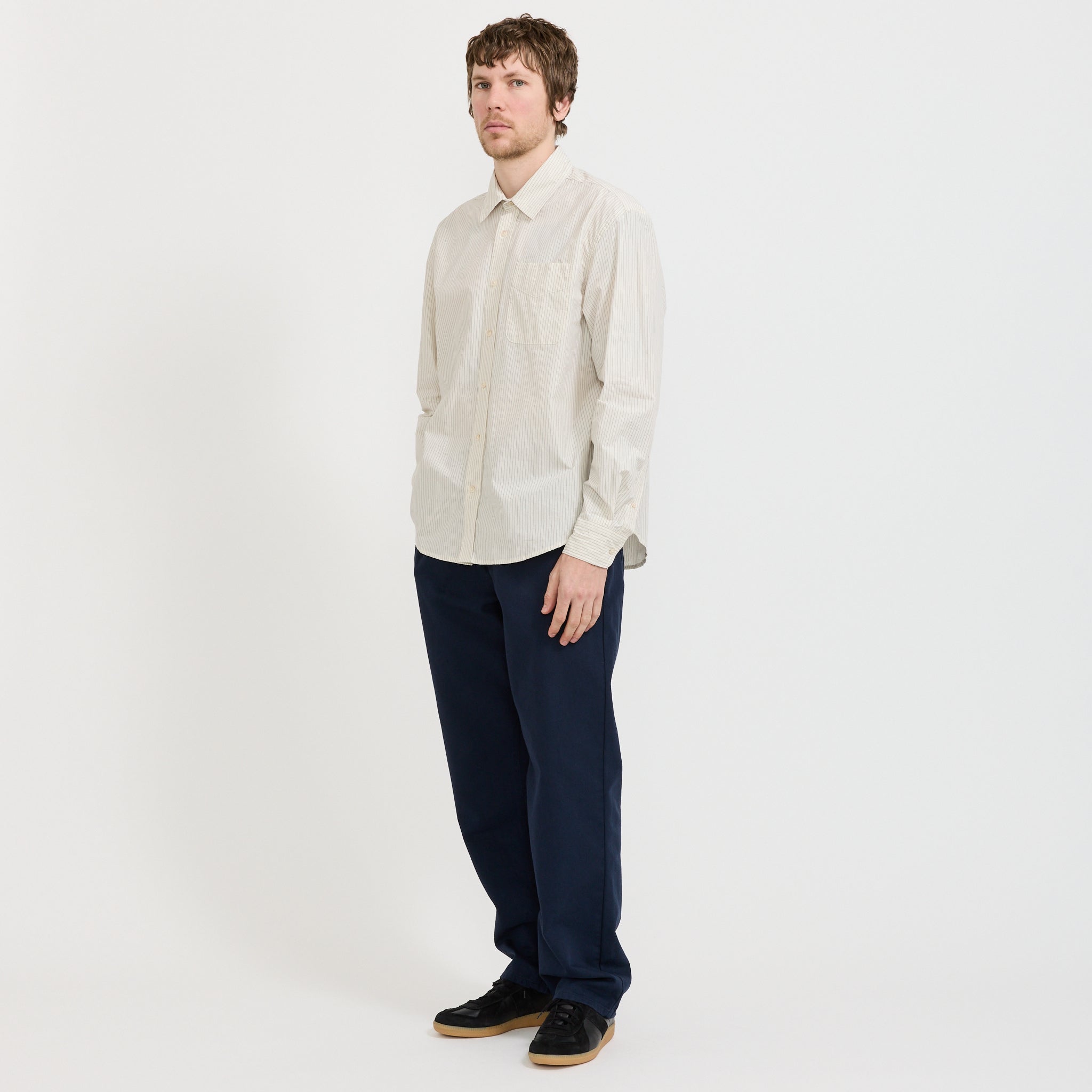 Scout Poplin Relaxed Fit Shirt Cloud Stripe