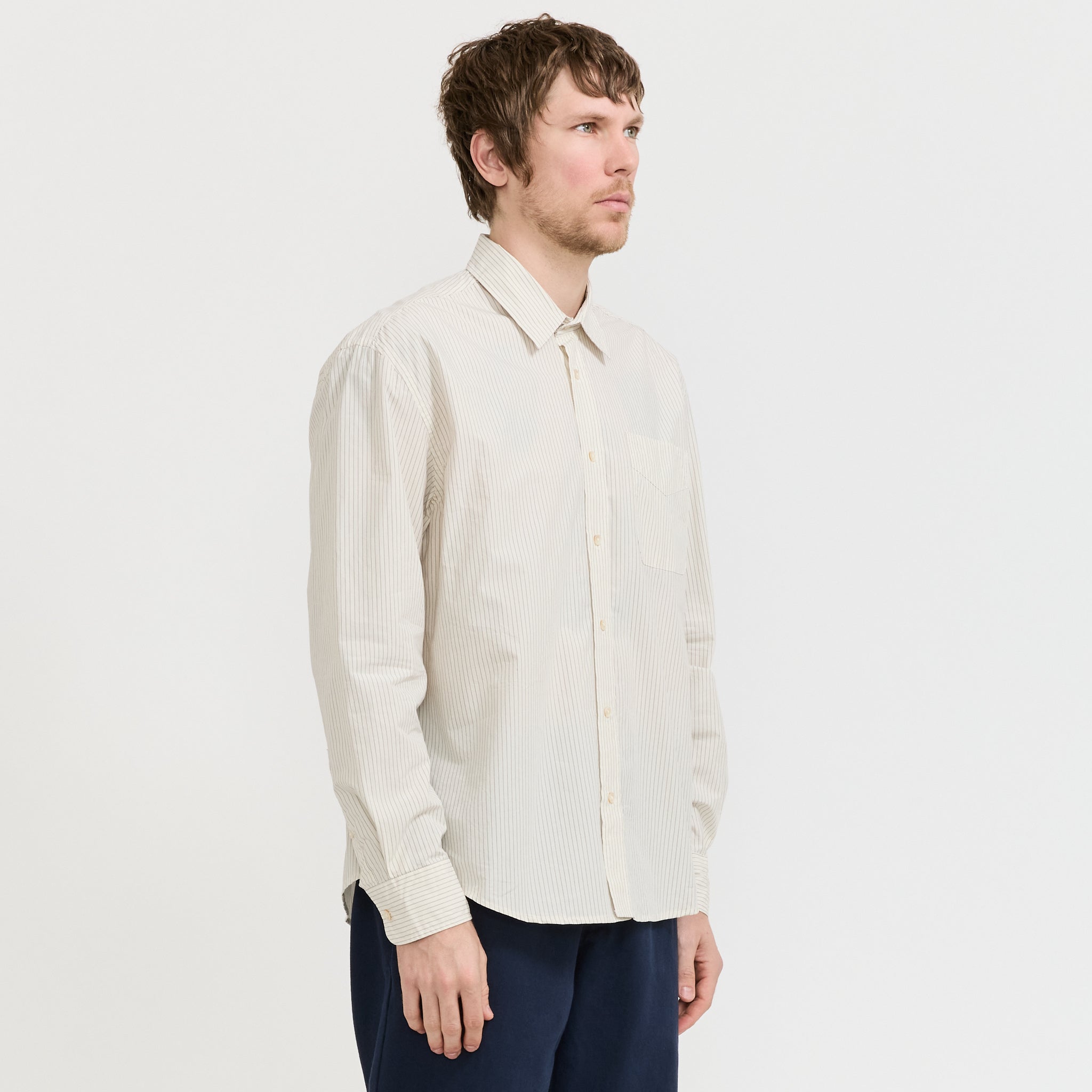 Scout Poplin Relaxed Fit Shirt Cloud Stripe