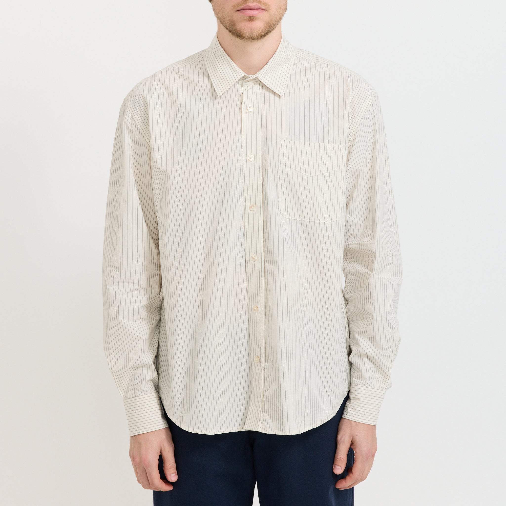 Scout Poplin Relaxed Fit Shirt Cloud Stripe