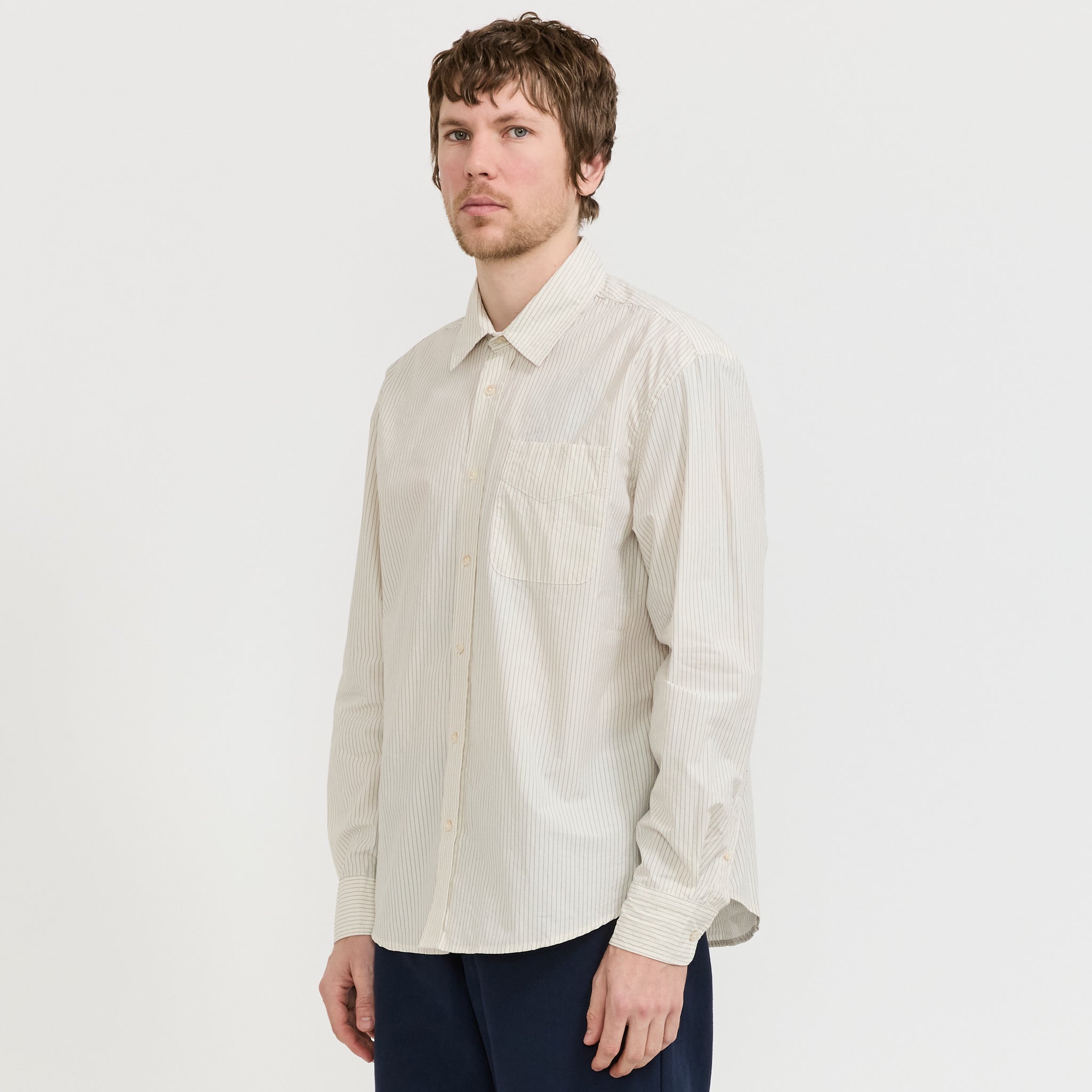 Scout Poplin Relaxed Fit Shirt Cloud Stripe
