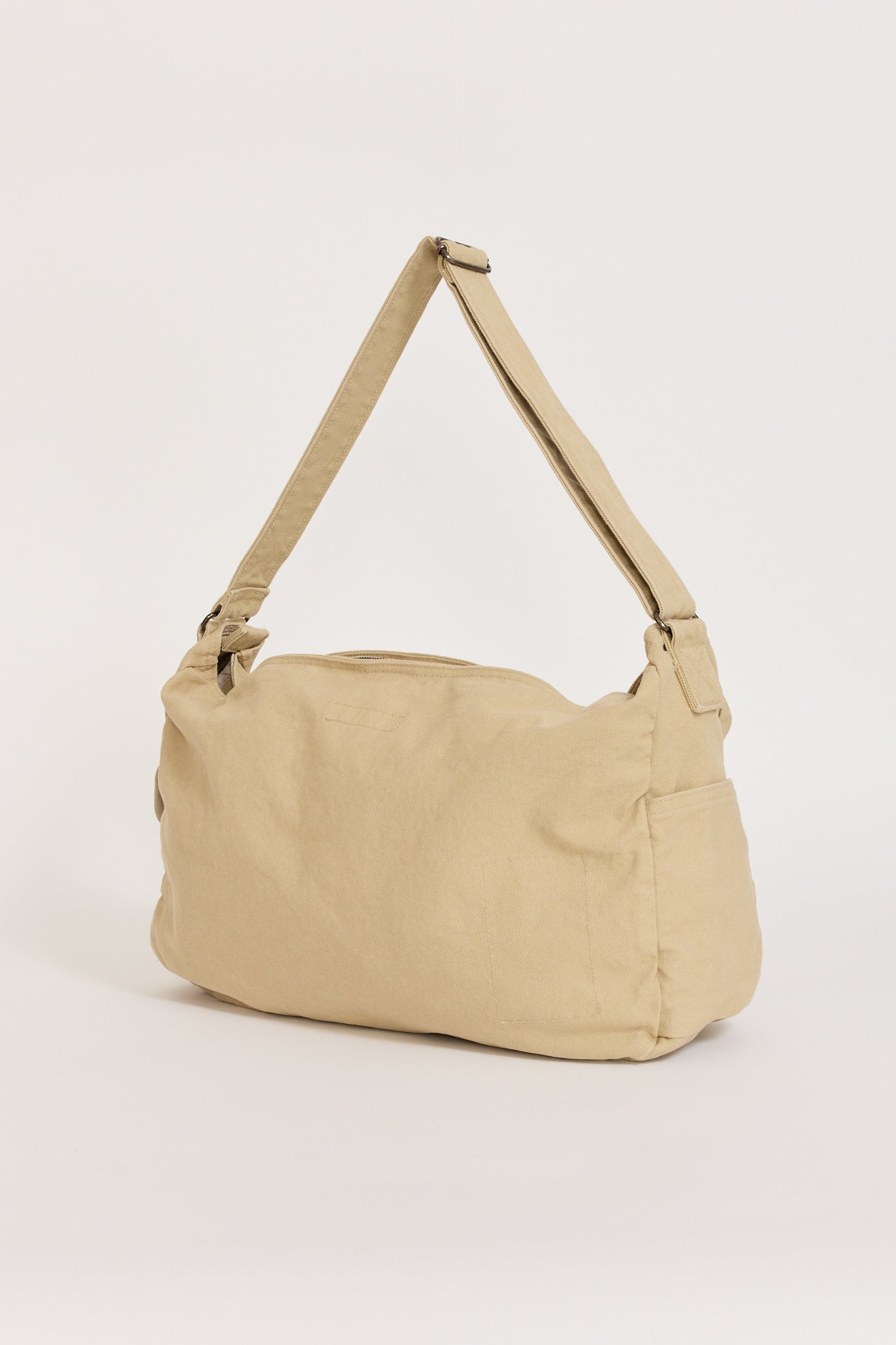 Heavy Canvas Shoulder Bag Beige