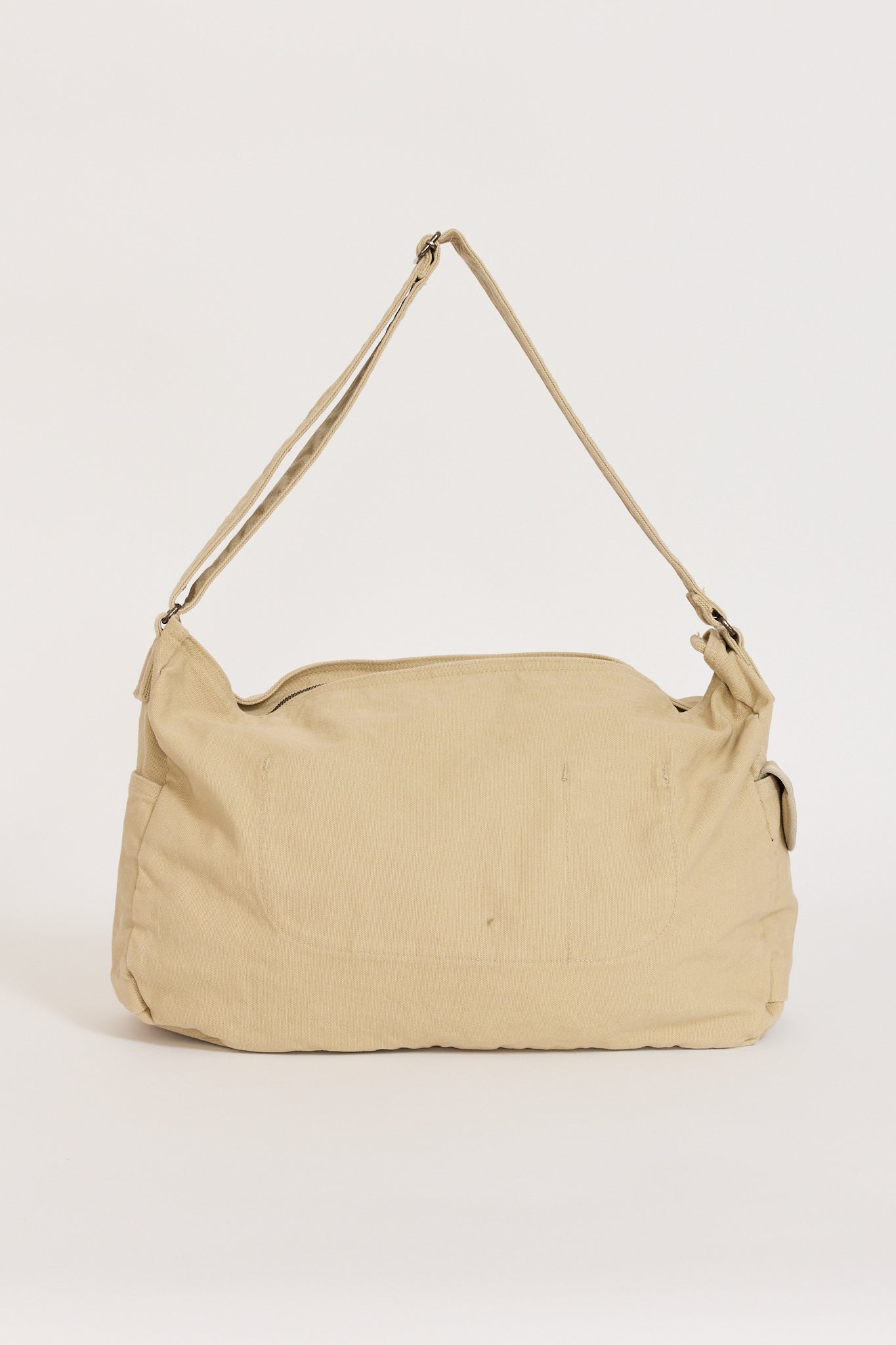 Heavy Canvas Shoulder Bag Beige