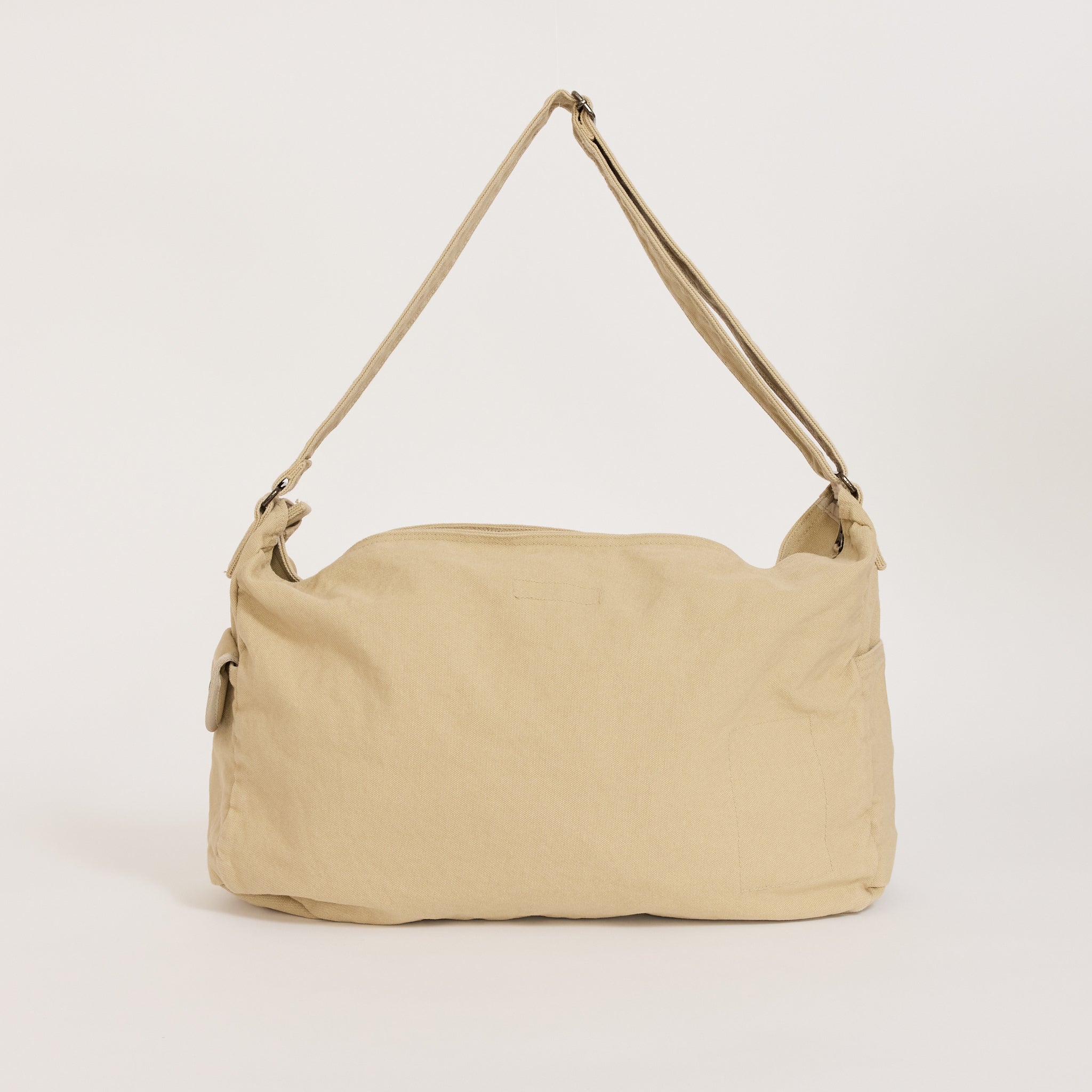 Heavy Canvas Shoulder Bag Beige
