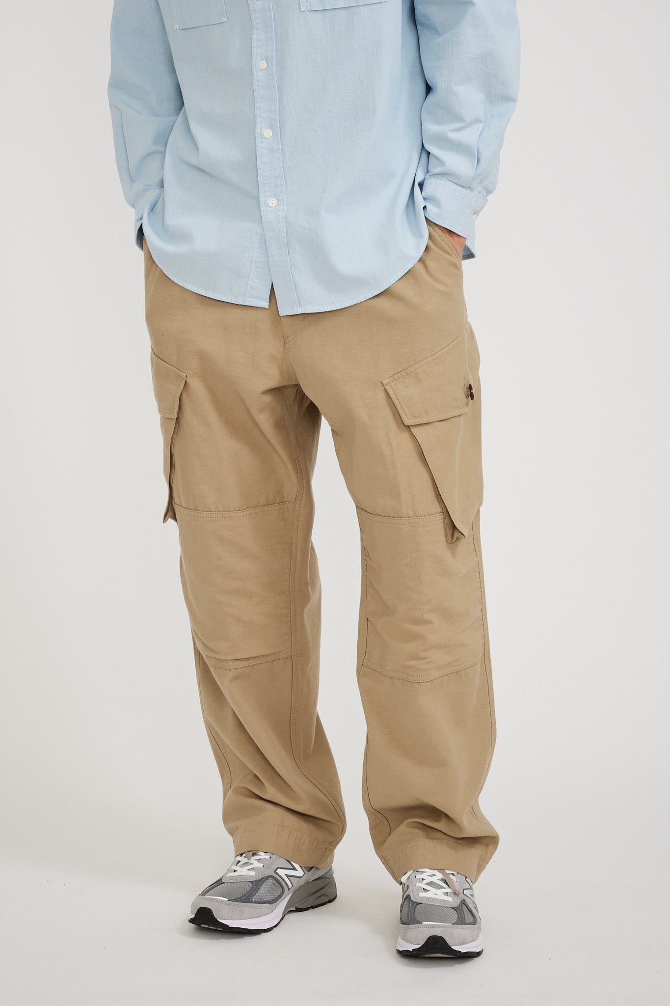 Frizmworks | Backsatin Royal Navy Combat Pants Beige | Maplestore