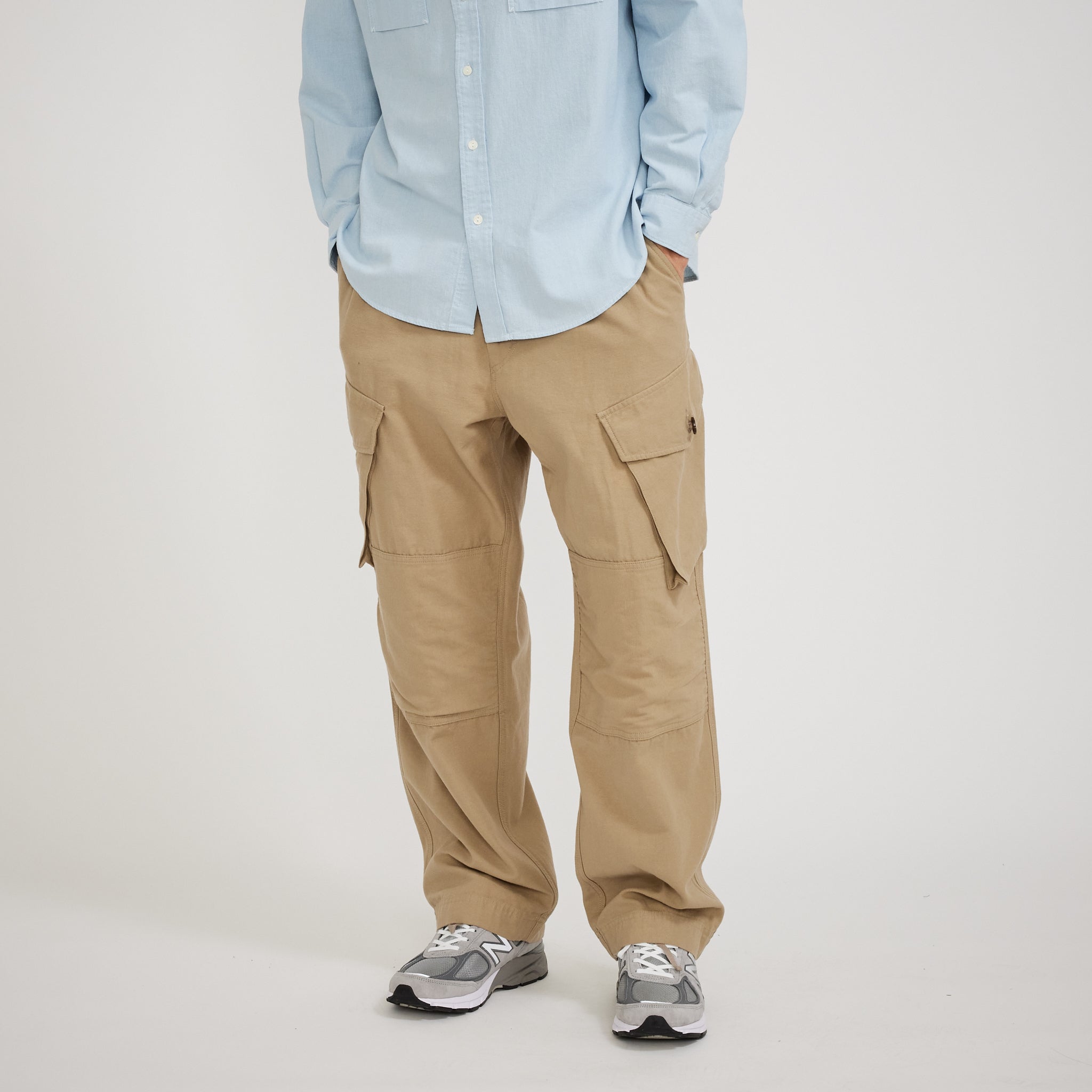 Frizmworks | Backsatin Royal Navy Combat Pants Beige | Maplestore