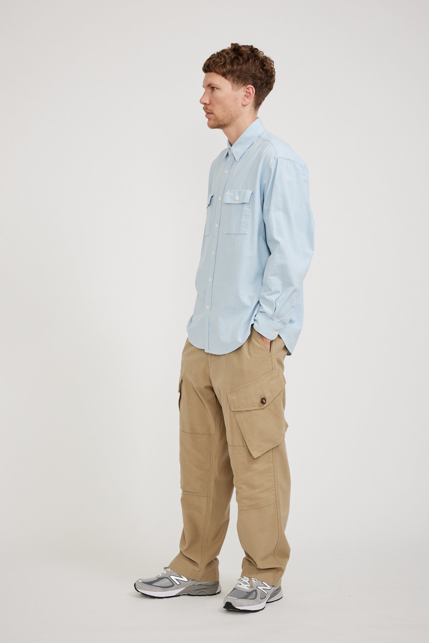 Frizmworks | Backsatin Royal Navy Combat Pants Beige | Maplestore