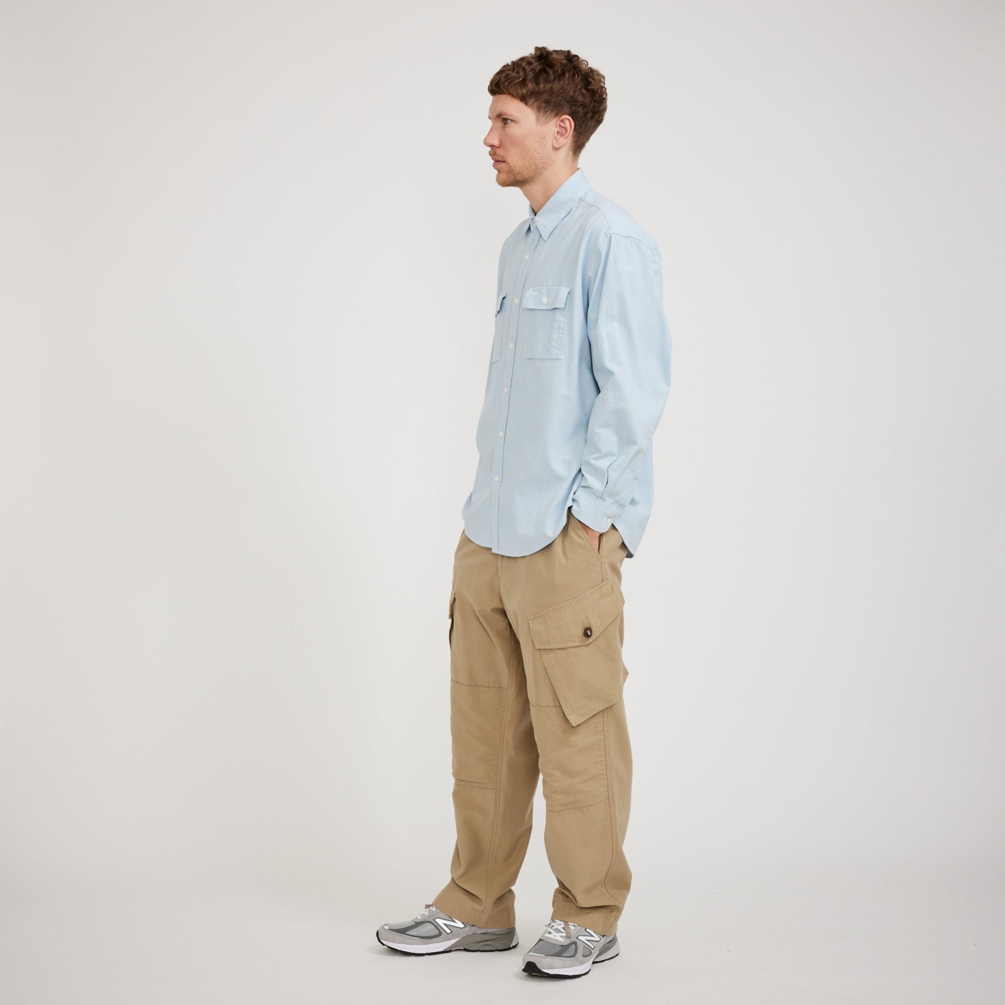 Frizmworks | Backsatin Royal Navy Combat Pants Beige | Maplestore