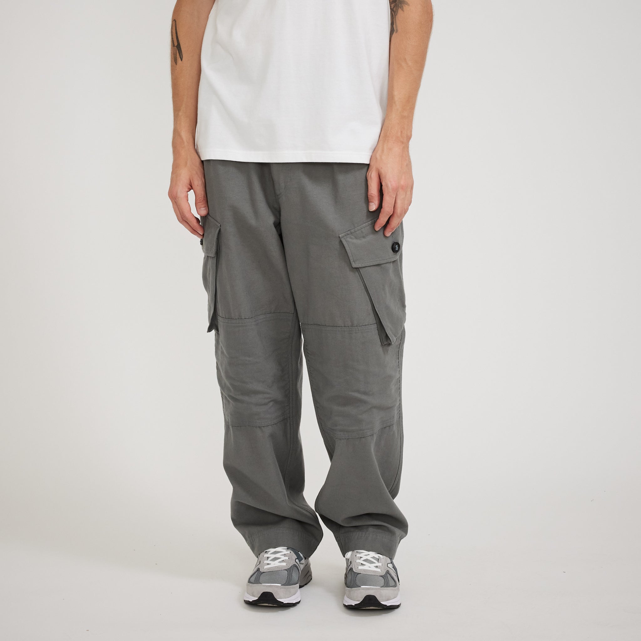 Frizmworks | Backsatin Royal Navy Combat Pants Steel Gray | Maplestore