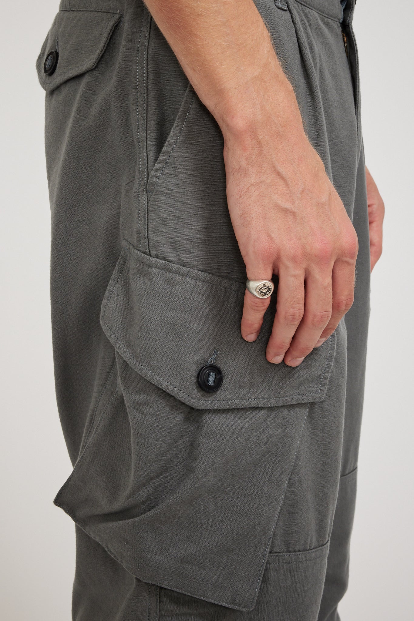 Frizmworks | Backsatin Royal Navy Combat Pants Steel Gray | Maplestore