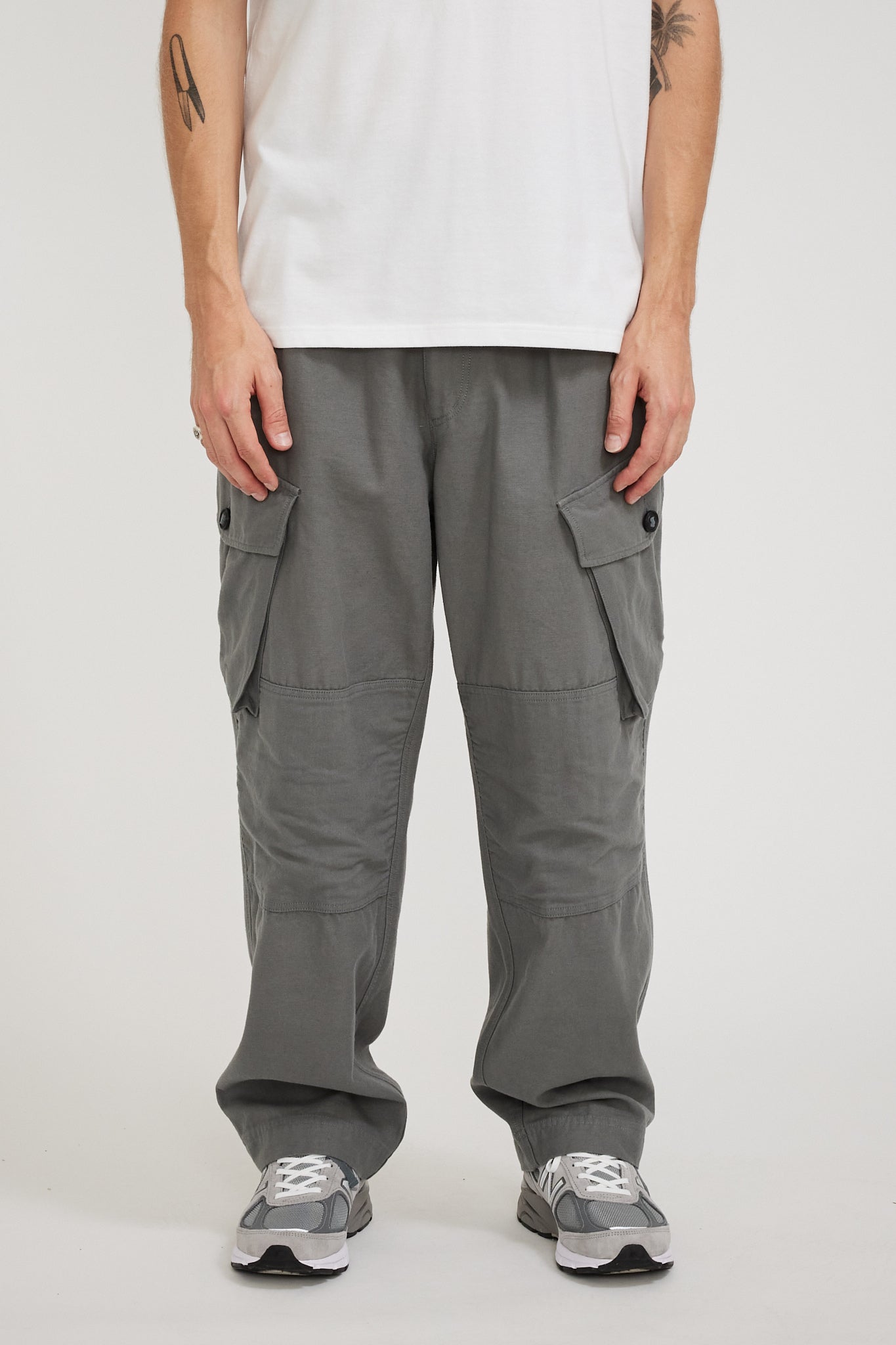 Frizmworks | Backsatin Royal Navy Combat Pants Steel Gray | Maplestore