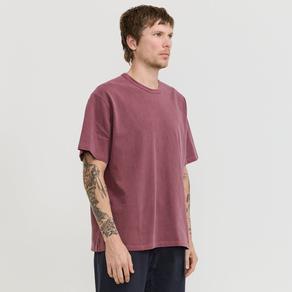 OG Pigment Dyeing Half Tee Burgundy