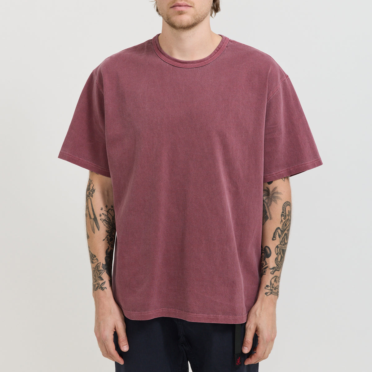 OG Pigment Dyeing Half Tee Burgundy