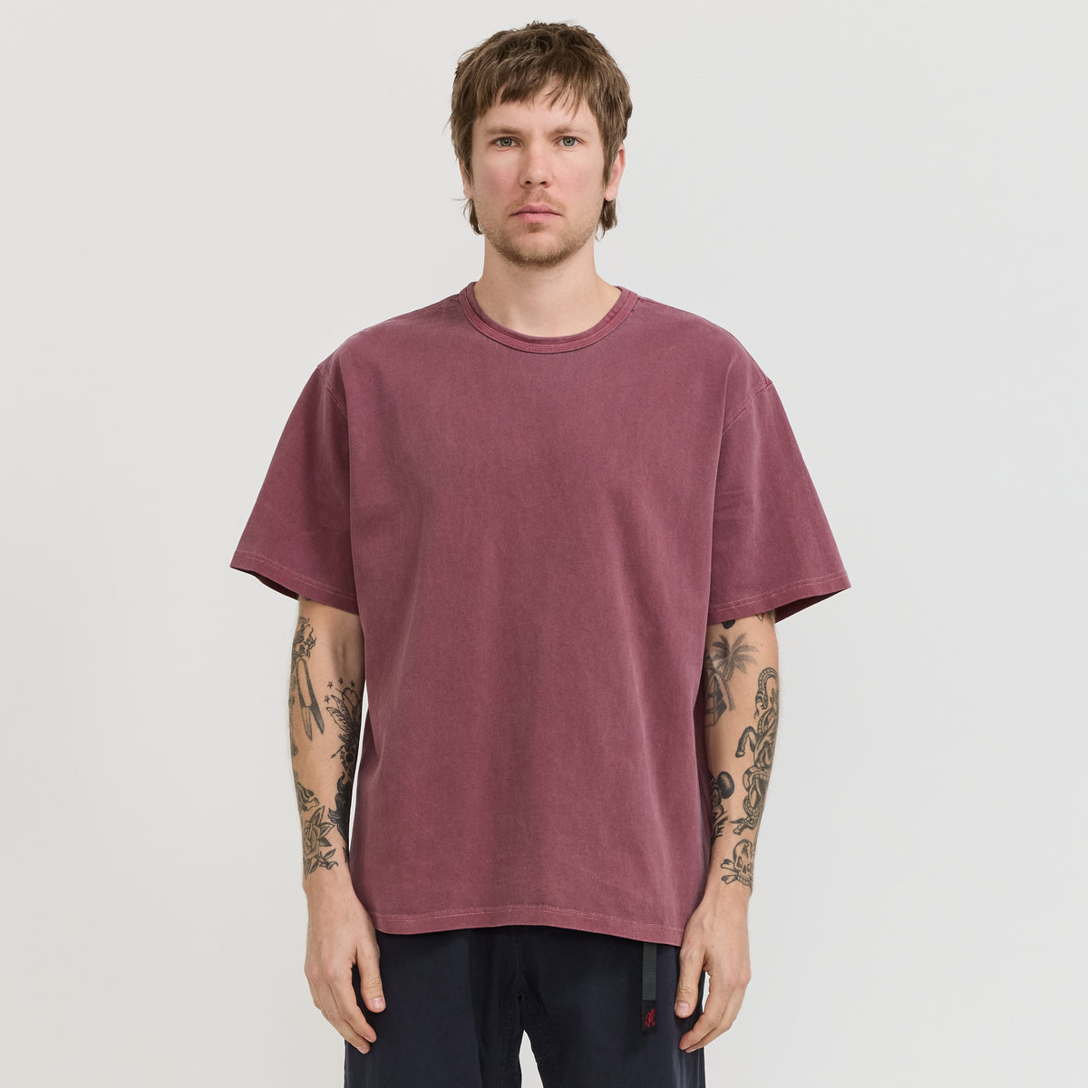 OG Pigment Dyeing Half Tee Burgundy