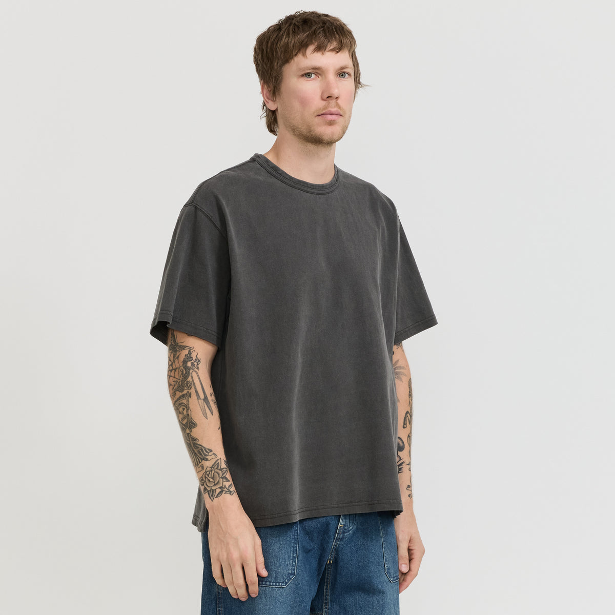 OG Pigment Dyeing Half Tee Charcoal