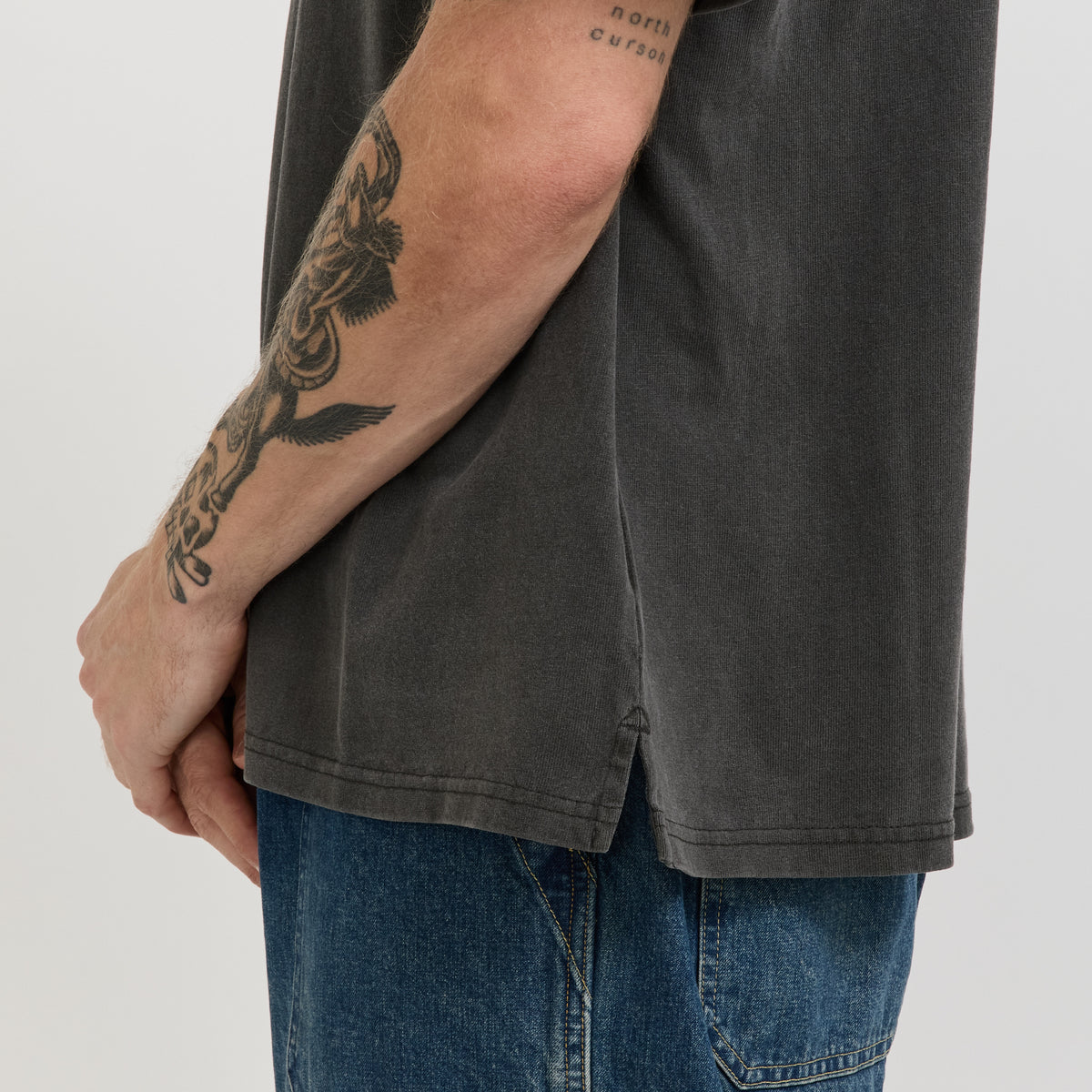 OG Pigment Dyeing Half Tee Charcoal