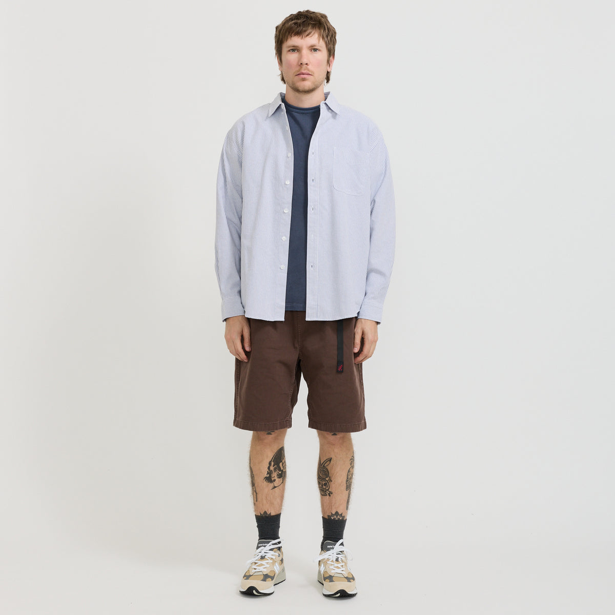 OG Stripe Oversized Shirt Blue