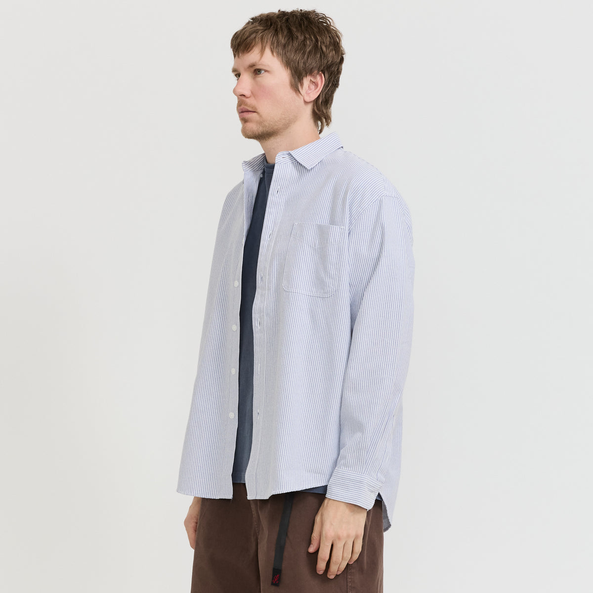 OG Stripe Oversized Shirt Blue
