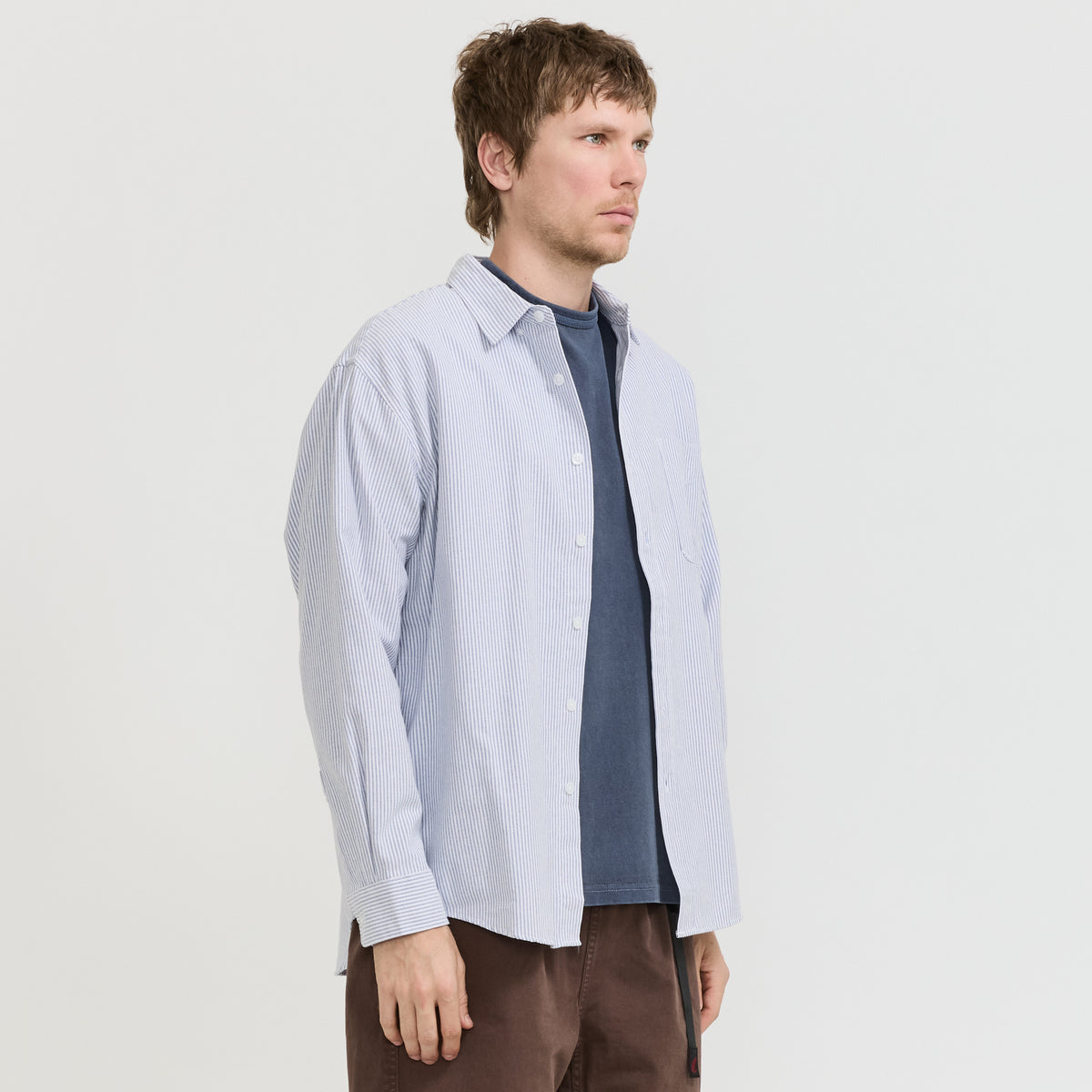 OG Stripe Oversized Shirt Blue