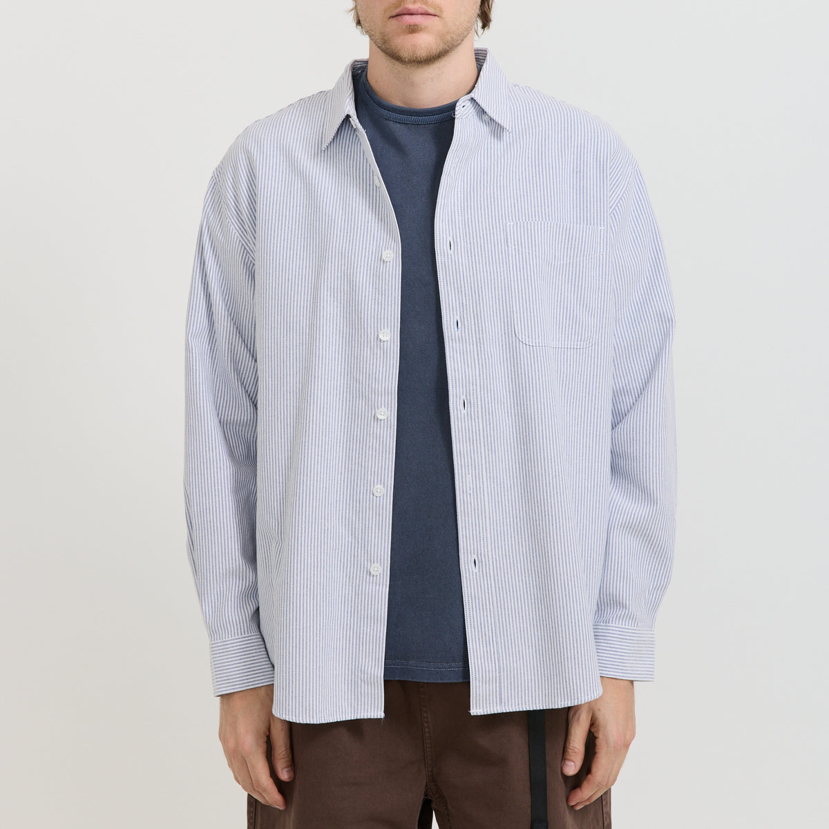 OG Stripe Oversized Shirt Blue