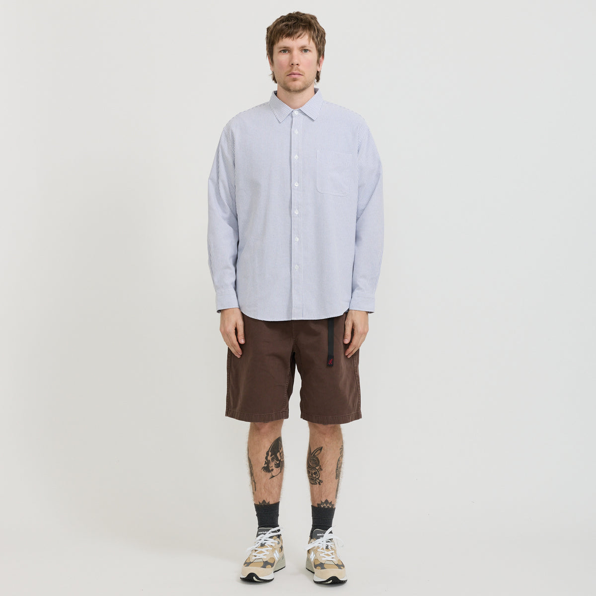OG Stripe Oversized Shirt Blue