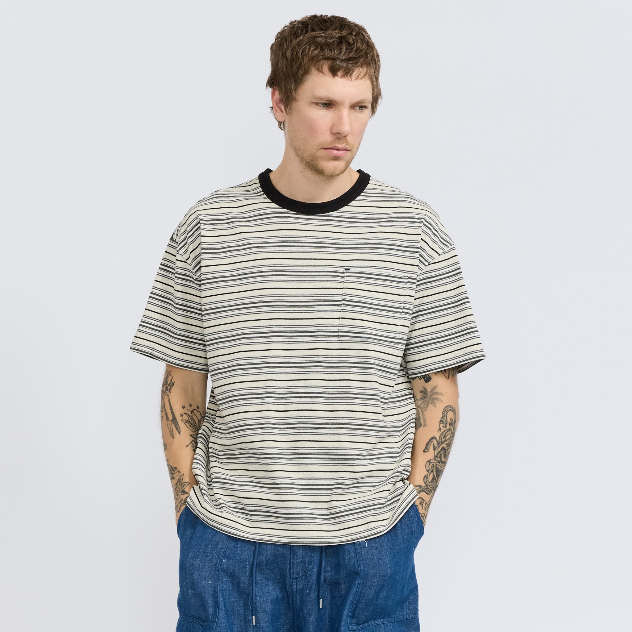 Frizmworks | Horizon Stripe Half Tee Oatmeal | Maplestore