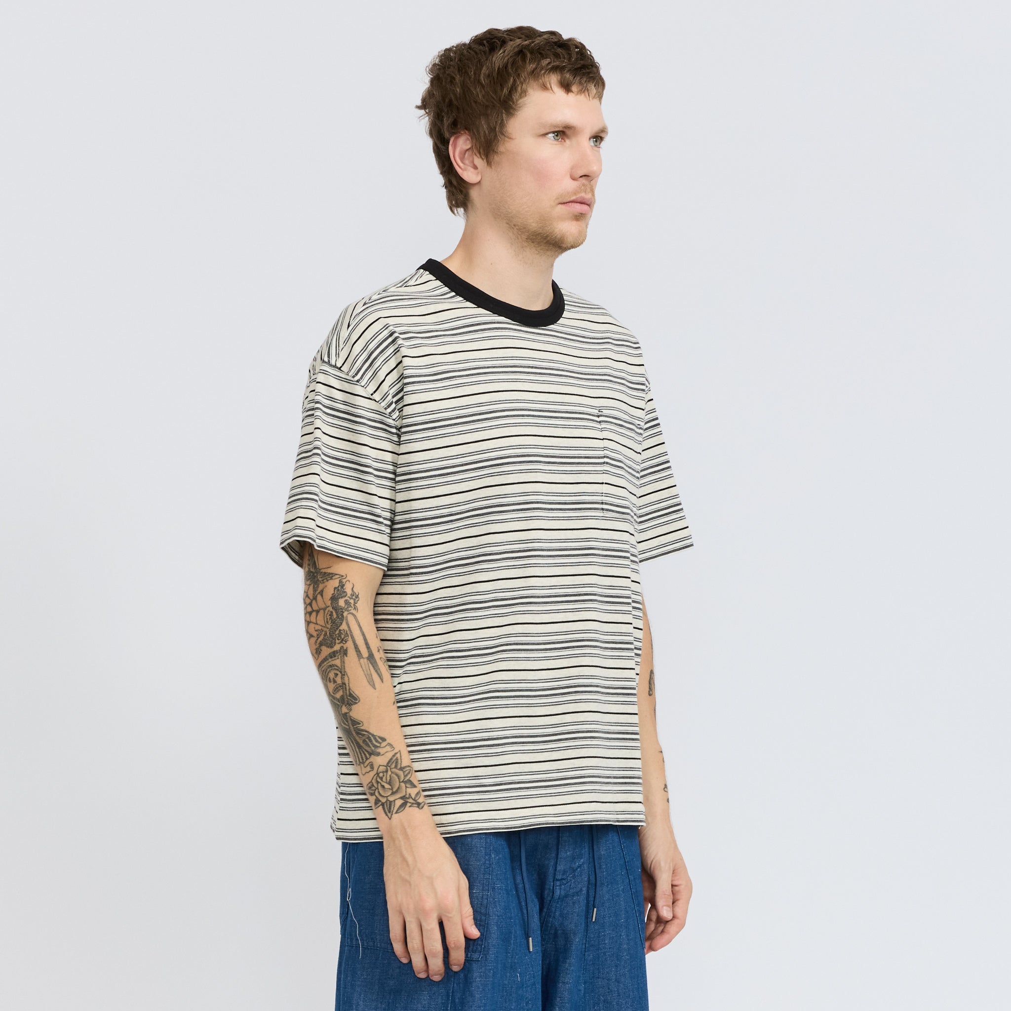 Frizmworks | Horizon Stripe Half Tee Oatmeal | Maplestore