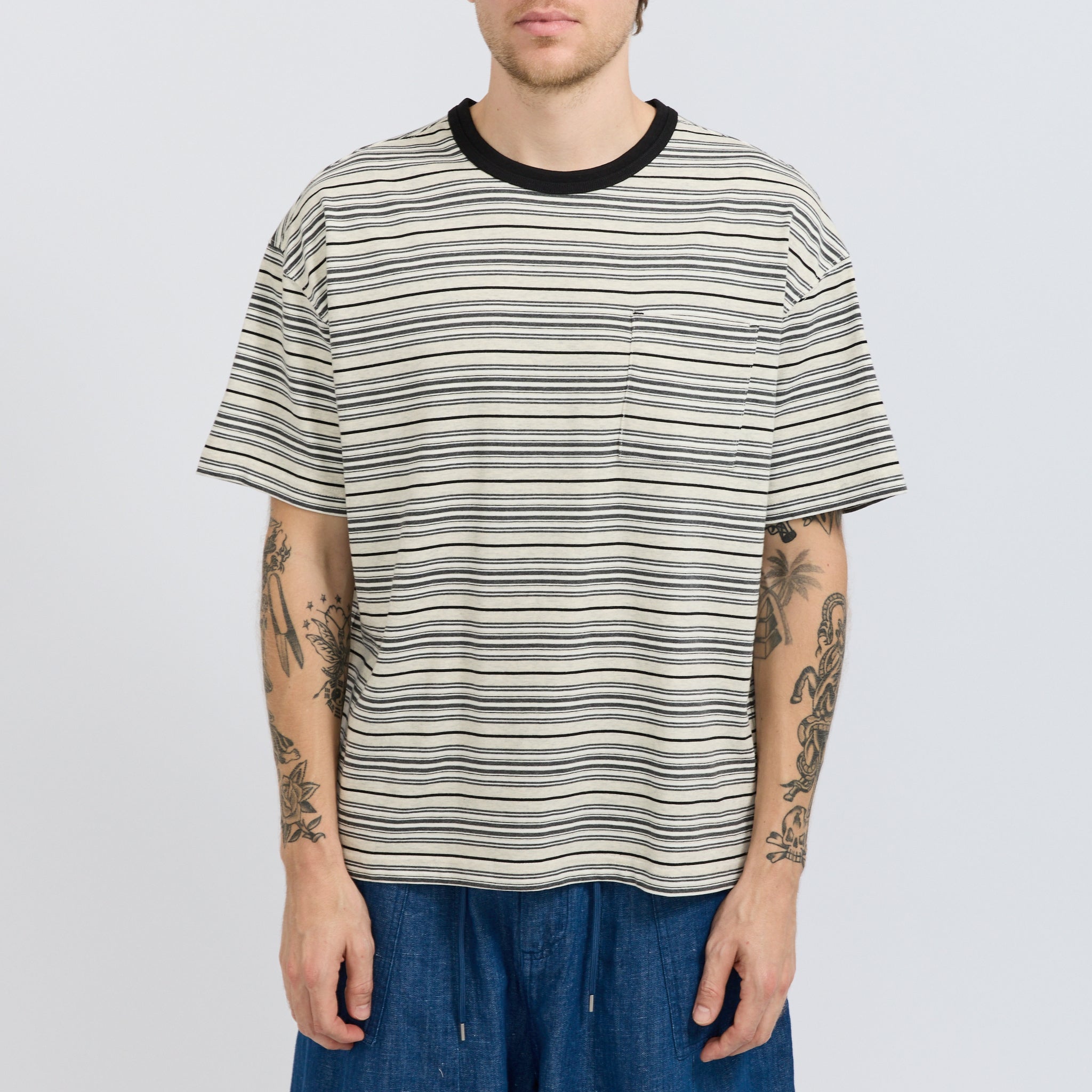 Frizmworks | Horizon Stripe Half Tee Oatmeal | Maplestore
