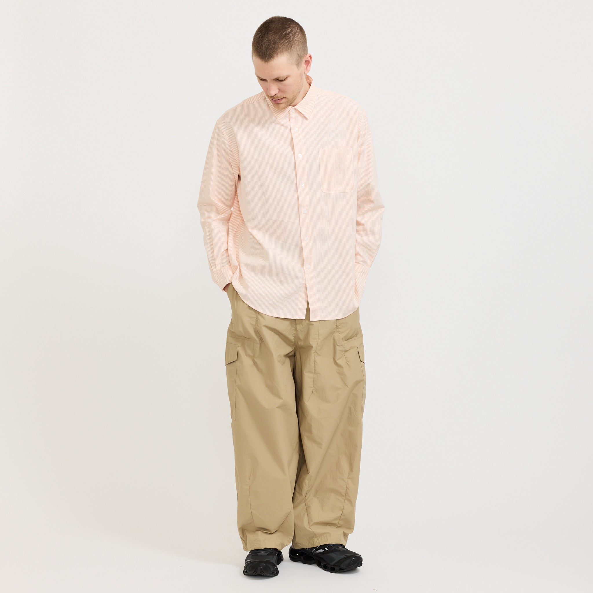 OG Stripe Oversized Shirt Orange