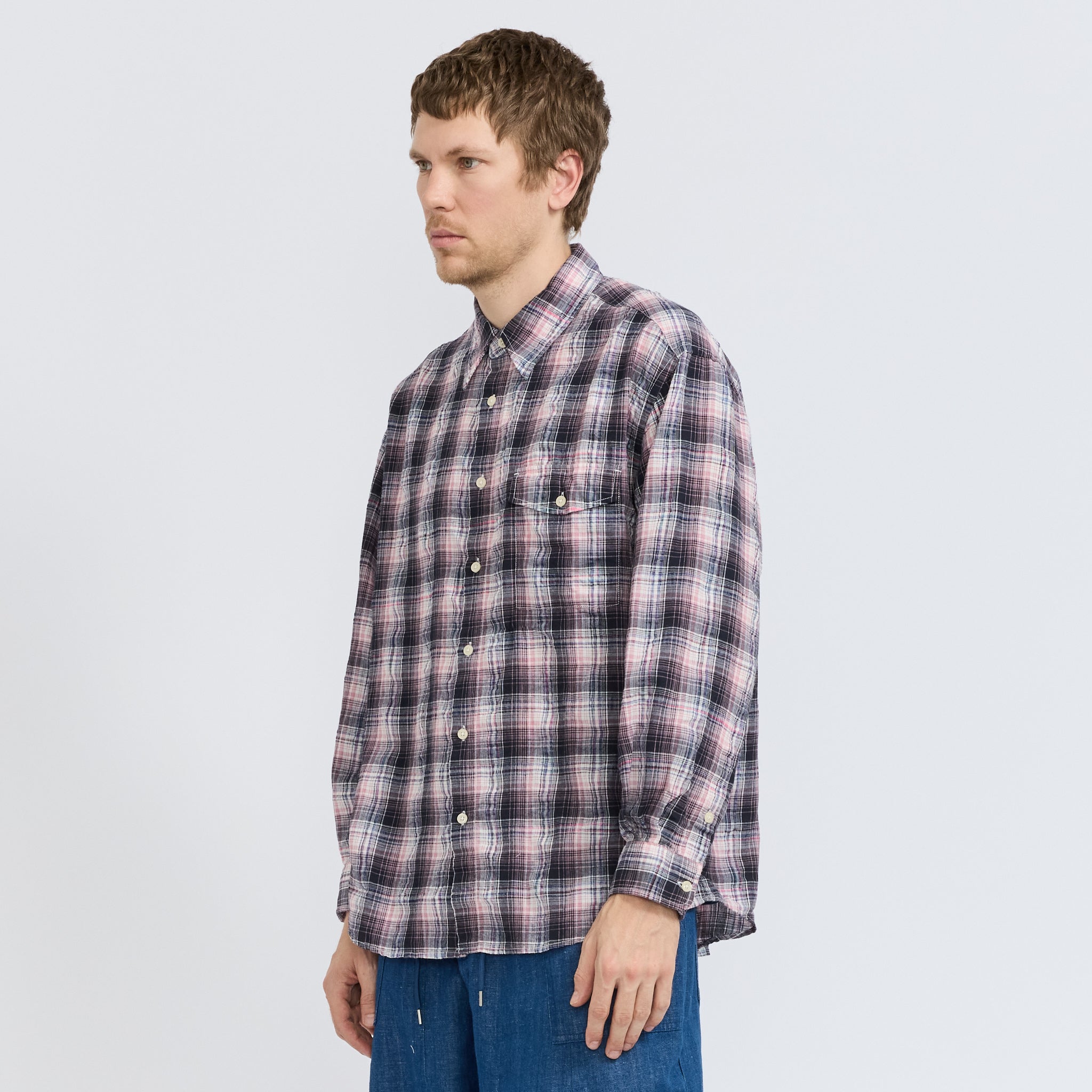 Frizmworks | Uneven Check Shirt Pink | Maplestore