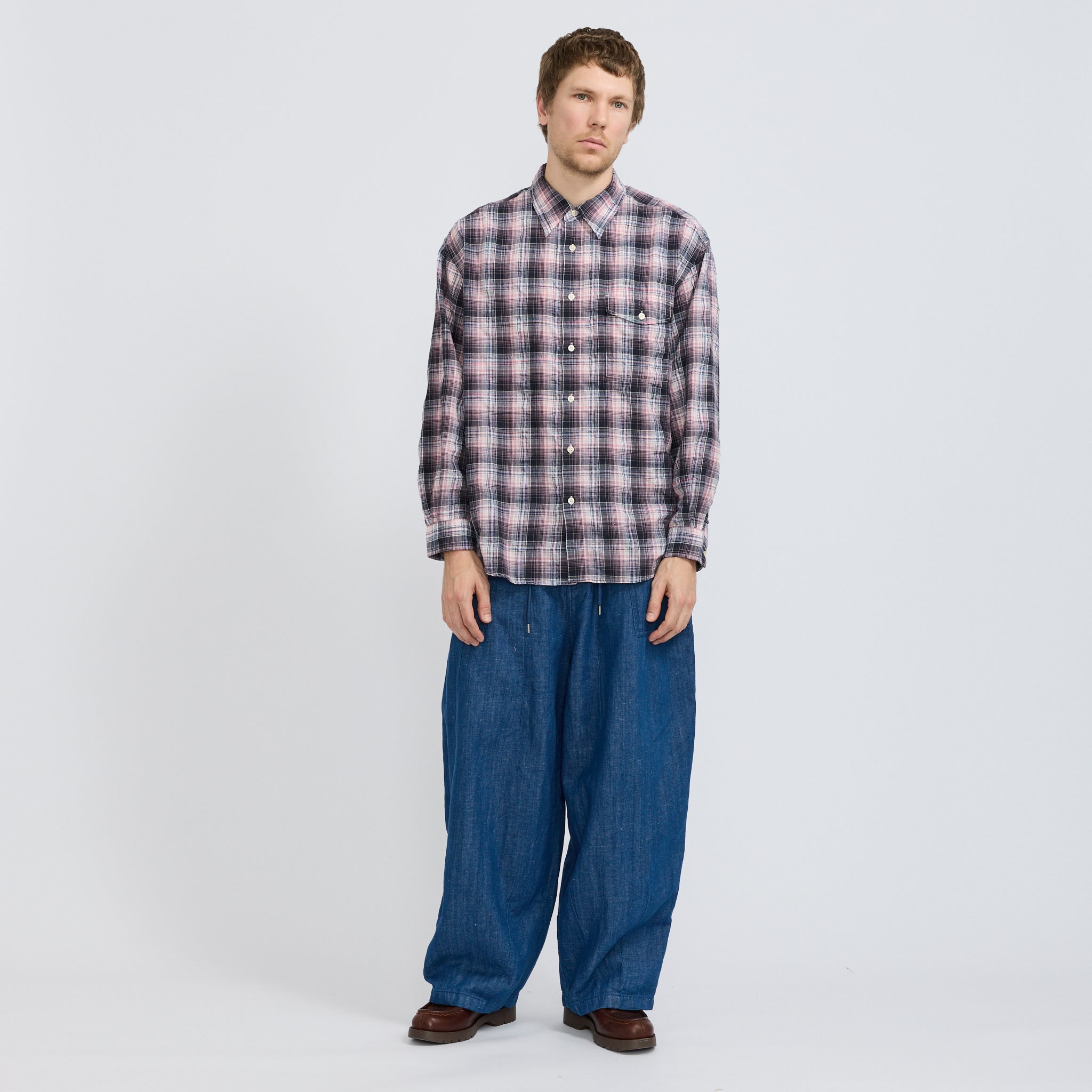 Frizmworks | Uneven Check Shirt Pink | Maplestore