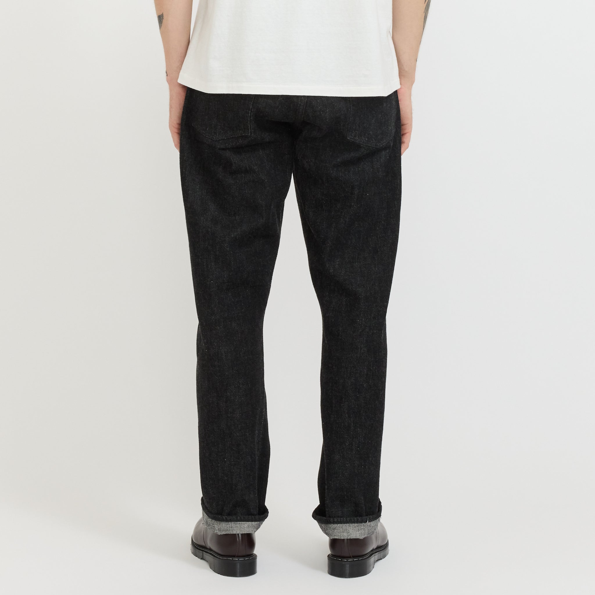 Wide Black Selvedge Denim