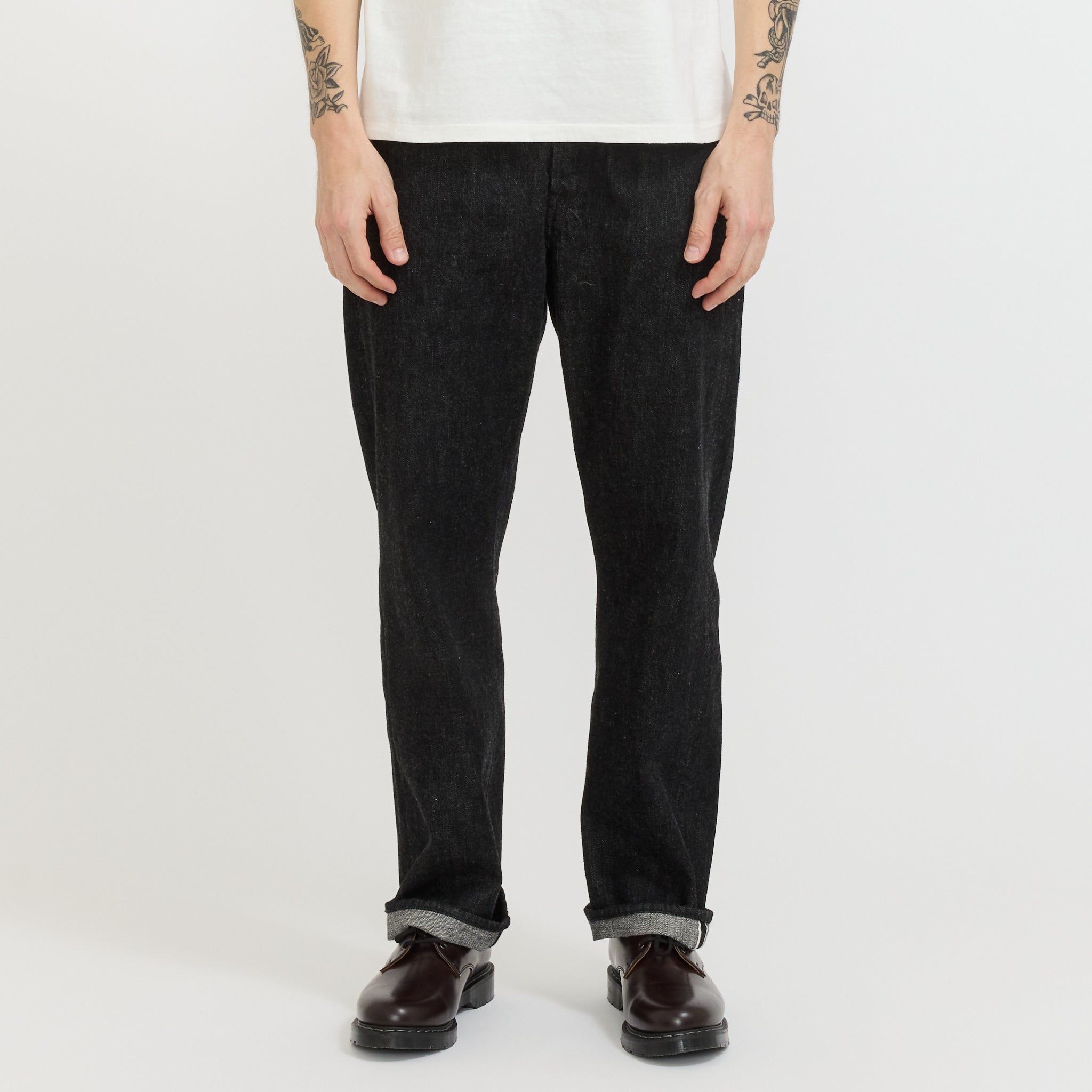 Wide Black Selvedge Denim
