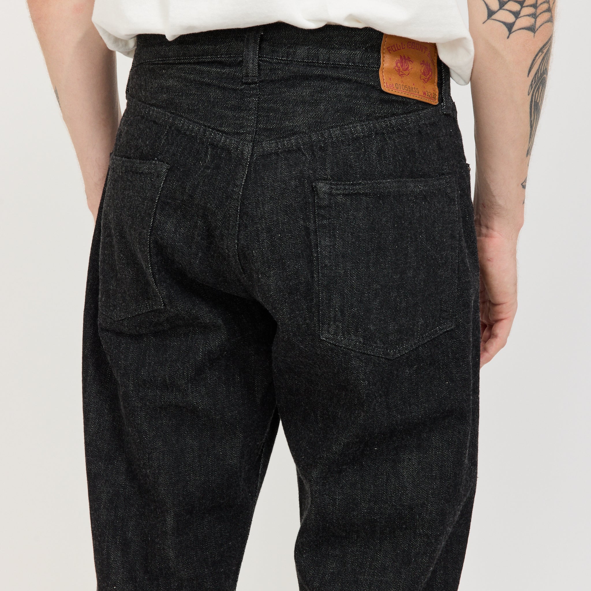 Wide Black Selvedge Denim