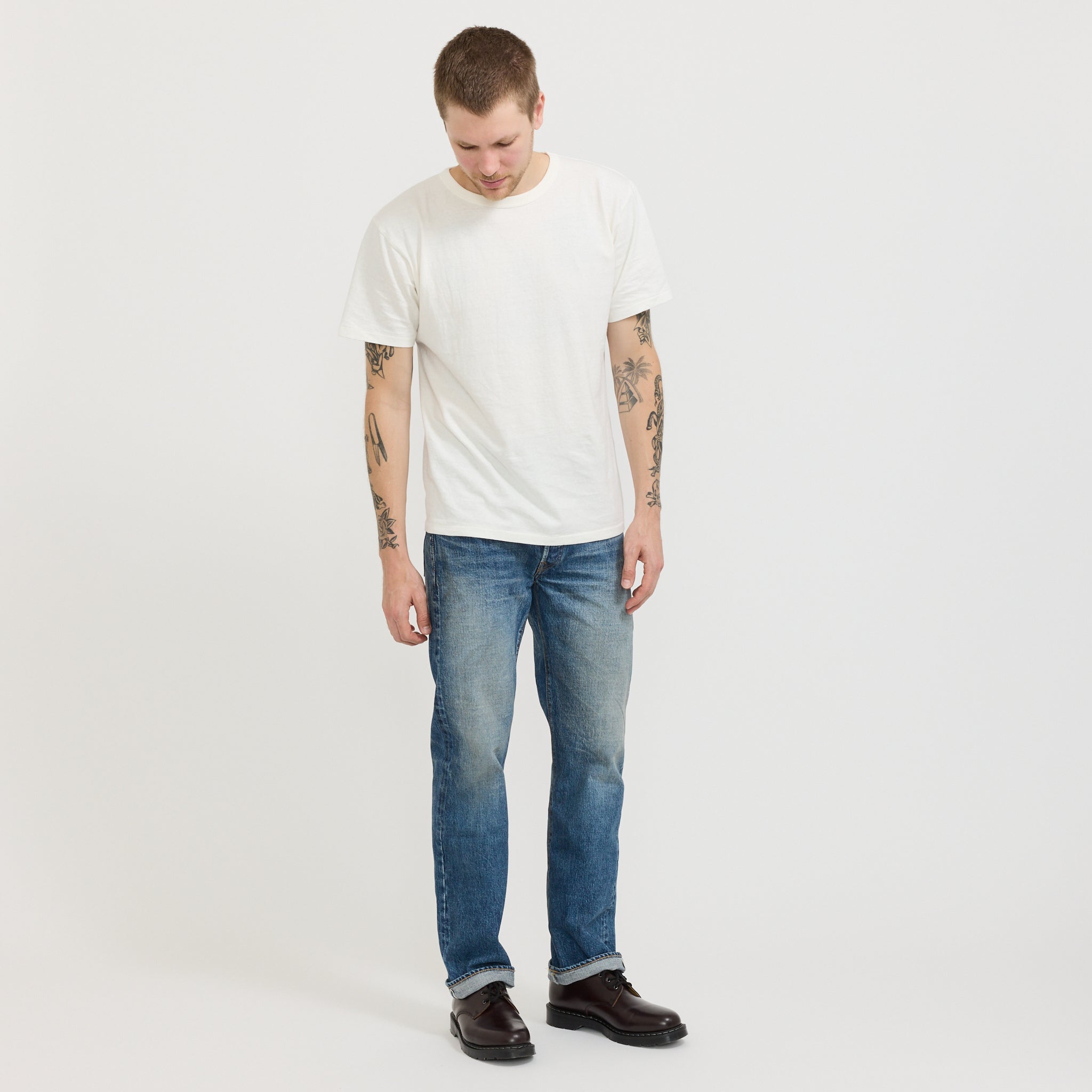 Straight Denim Fade Indigo Blue