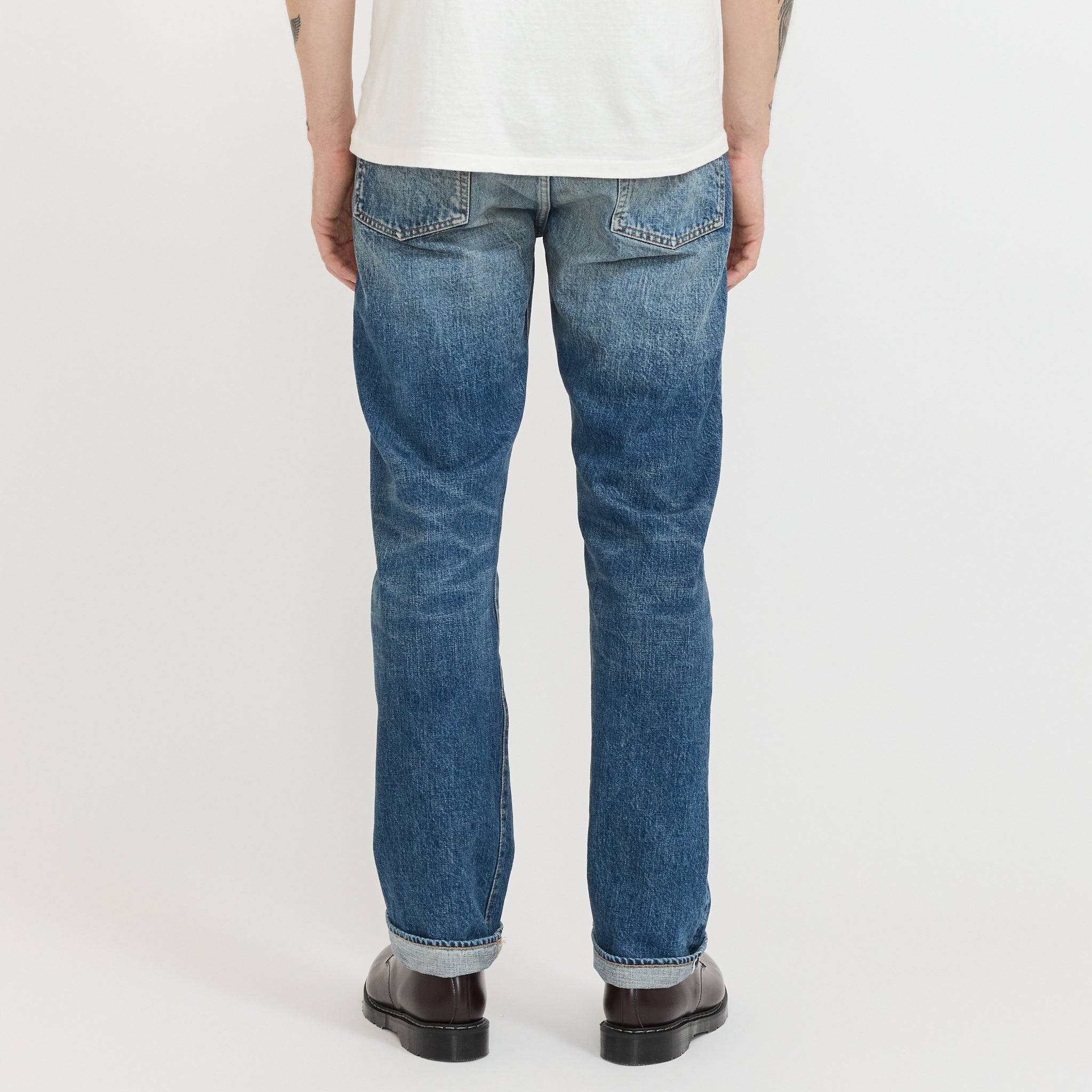 Straight Denim Fade Indigo Blue