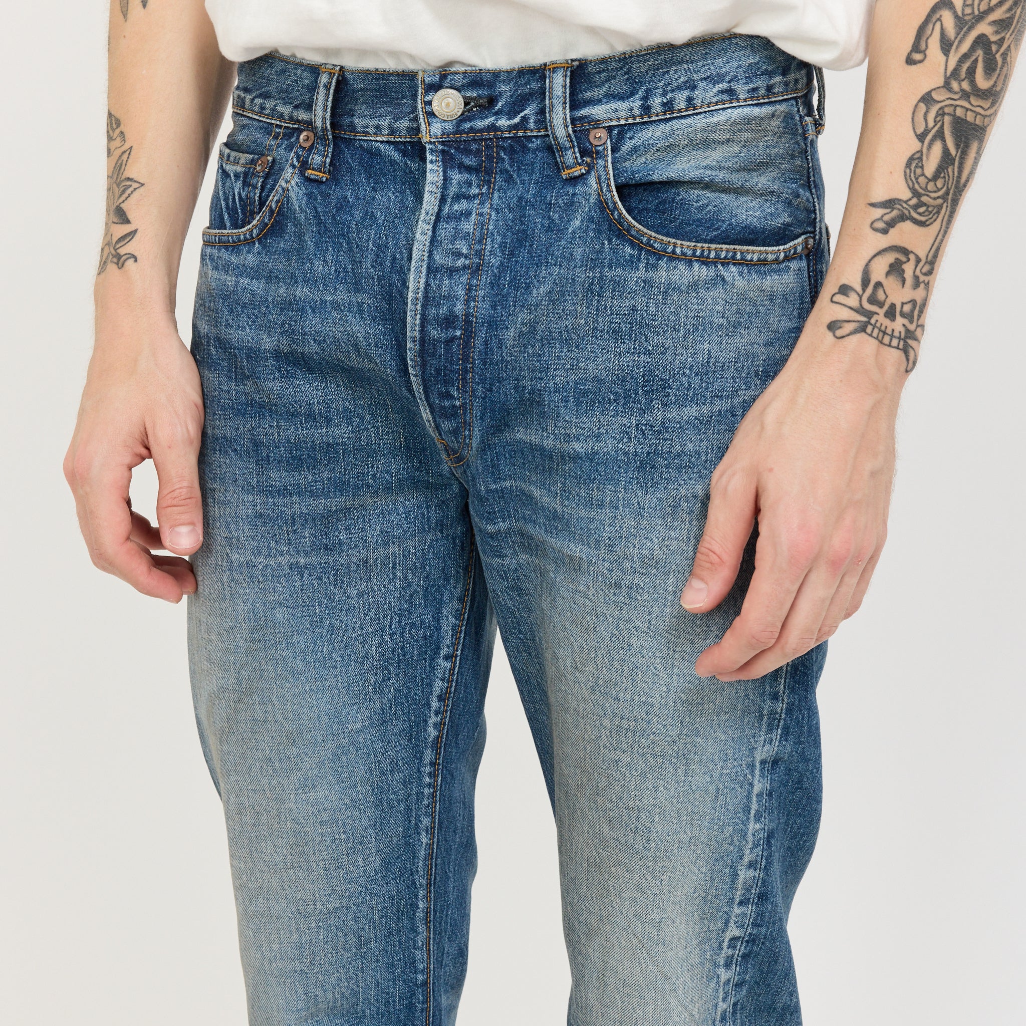 Straight Denim Fade Indigo Blue