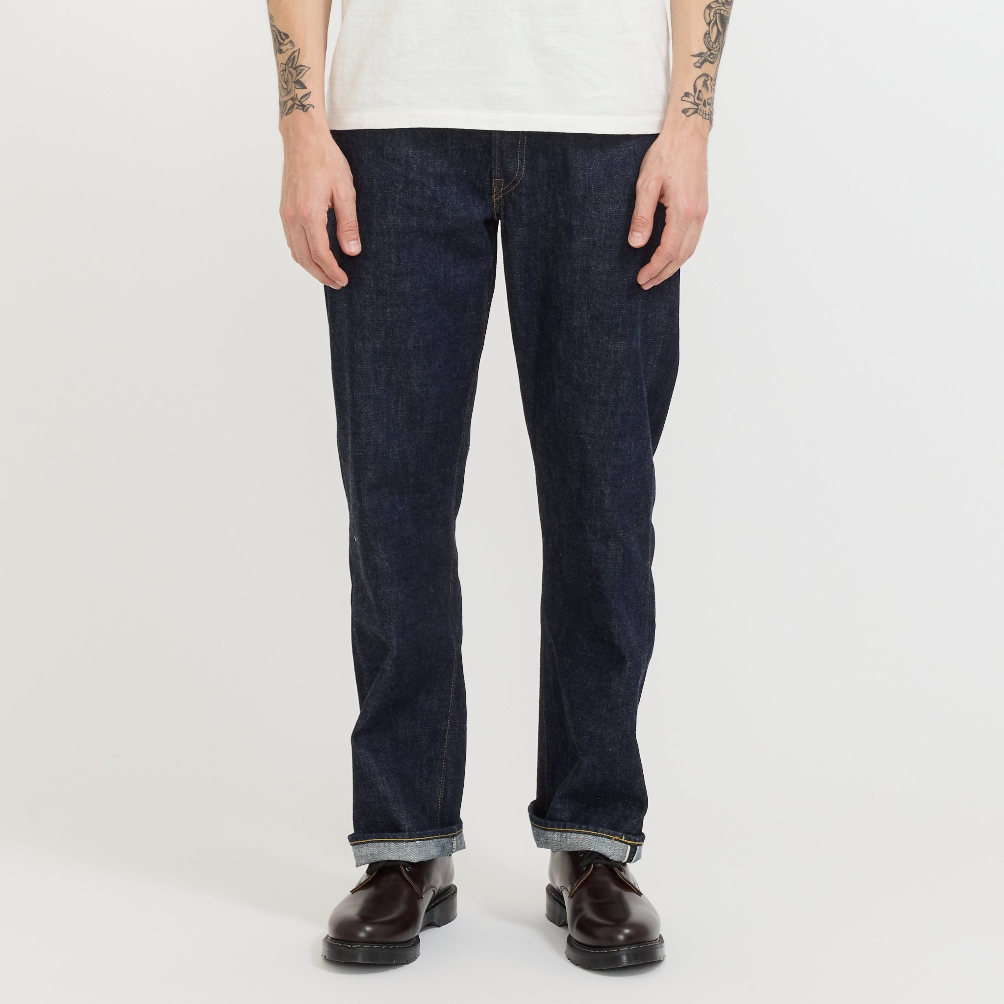 Wide Denim Pants Indigo Blue