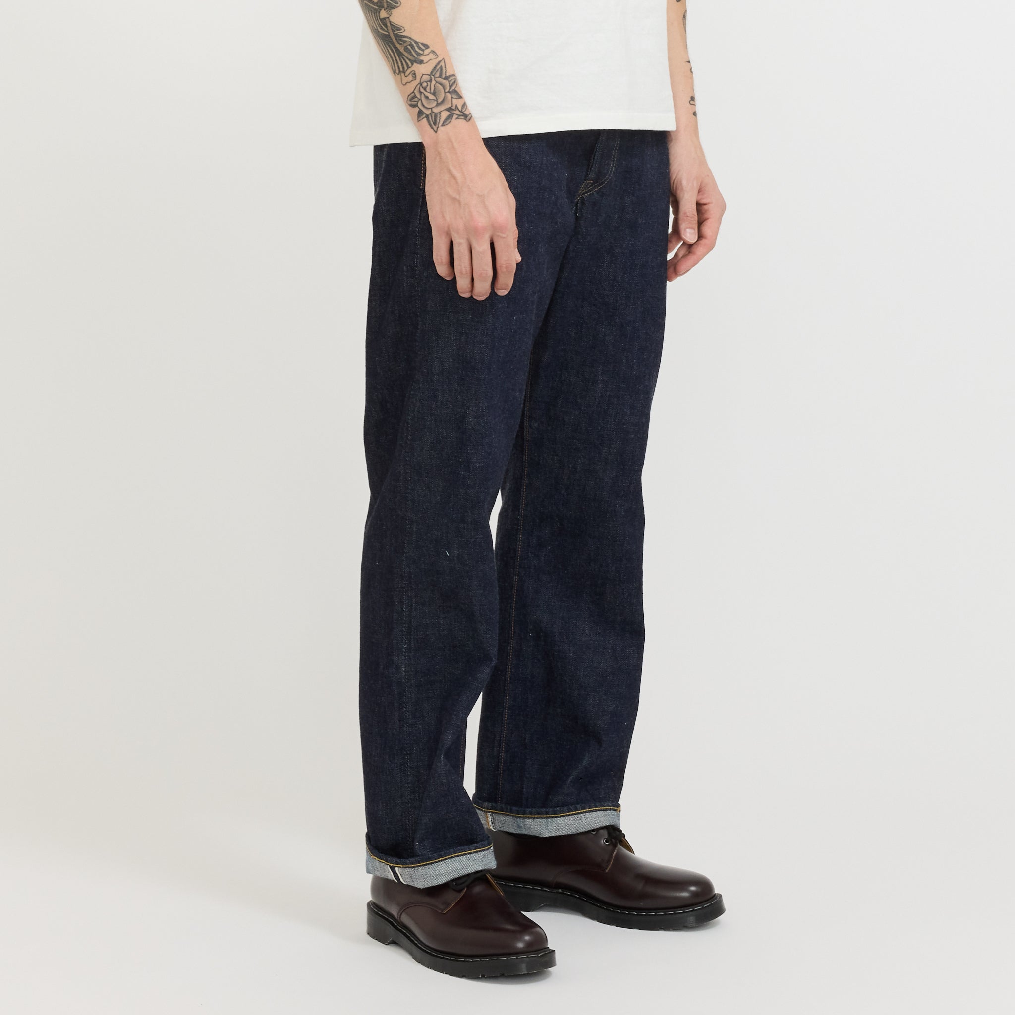 Wide Denim Pants Indigo Blue
