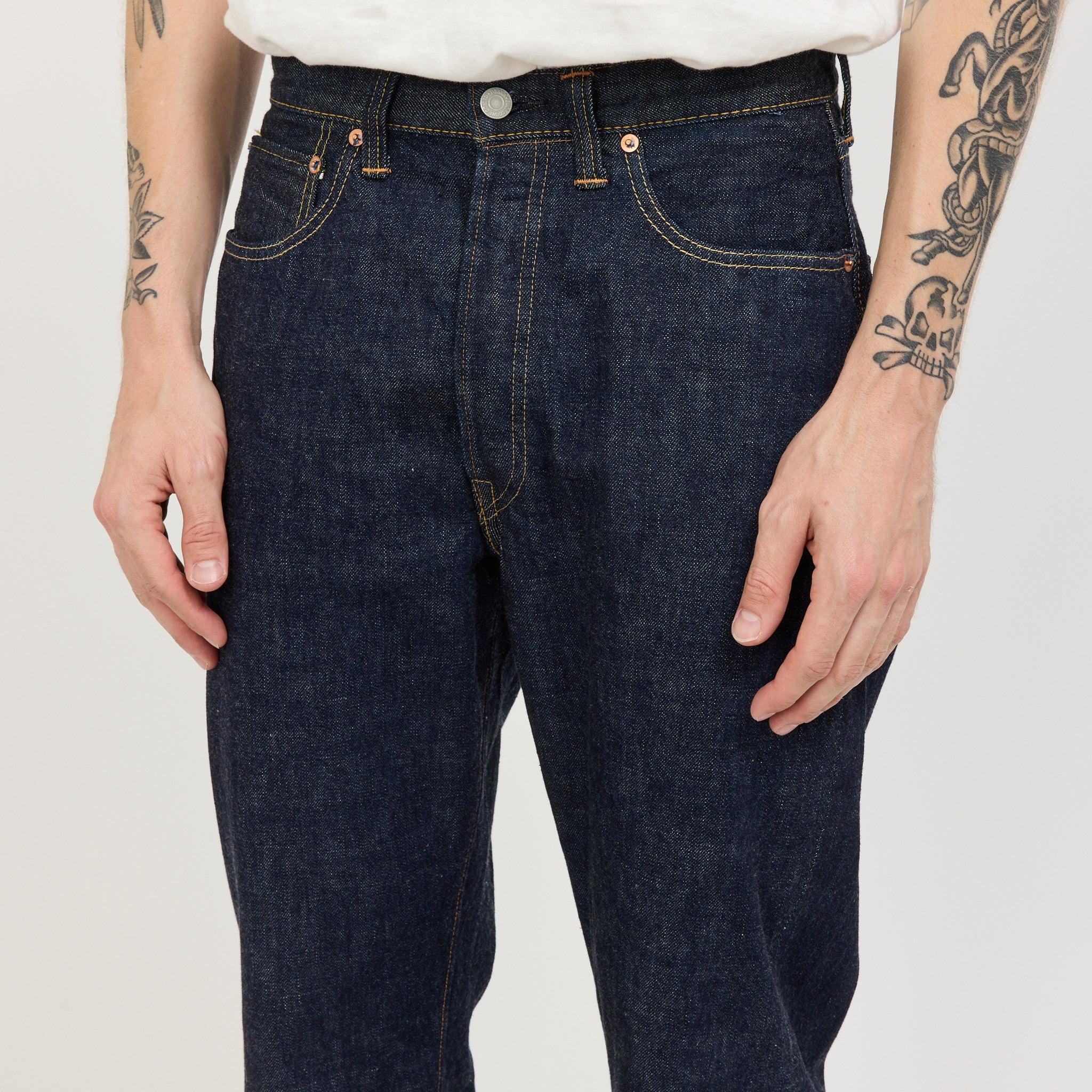 Wide Denim Pants Indigo Blue