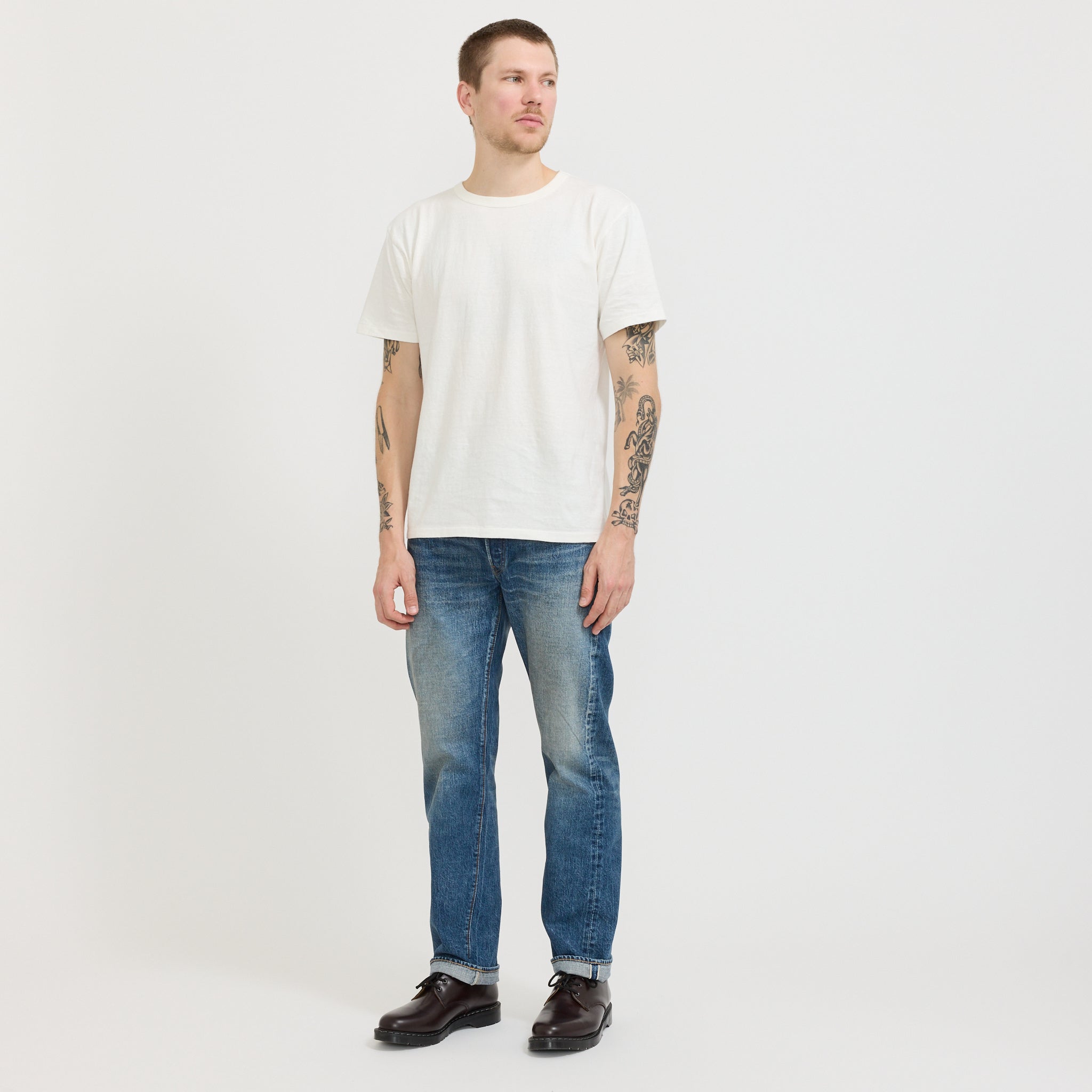 パンツ   Gley Fade Straight Denim Fullcount Straight Denim Fade Indigo Blue | Maplestore
