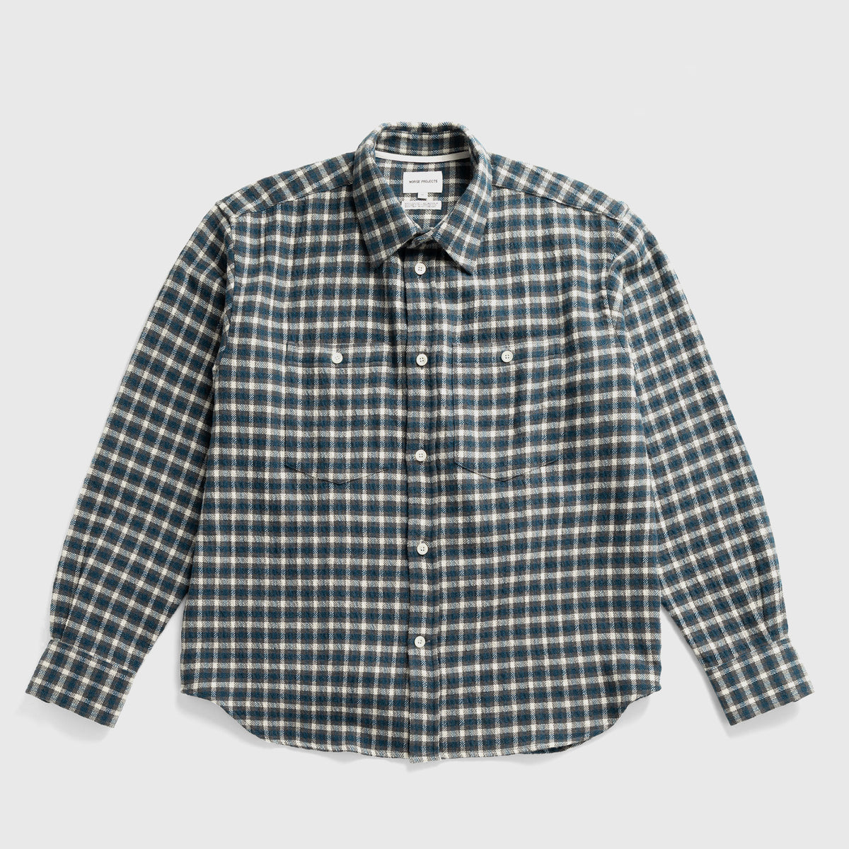 Norse Projects | Falster Heavy Check Shirt North Sea | Maplestore