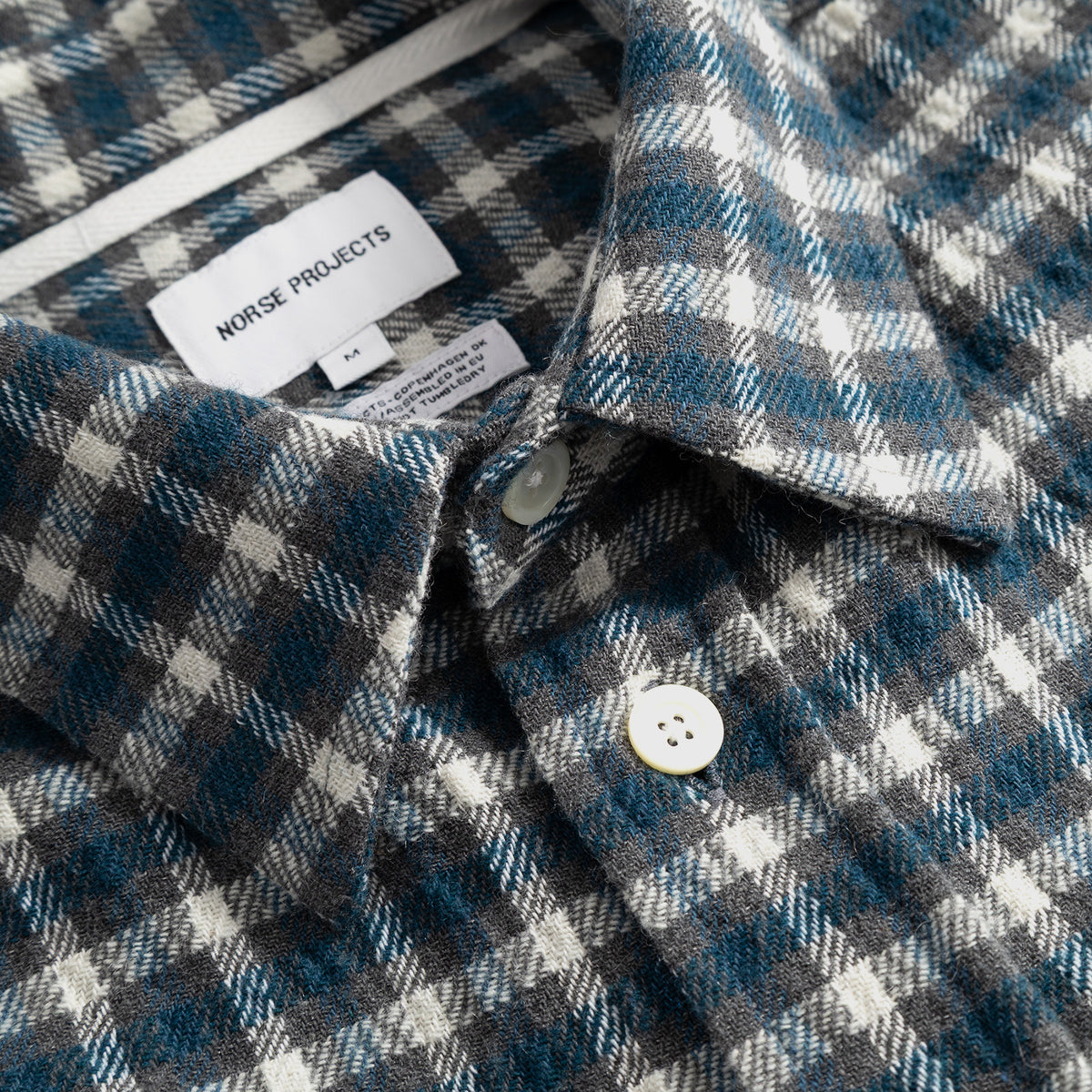 Norse Projects | Falster Heavy Check Shirt North Sea | Maplestore